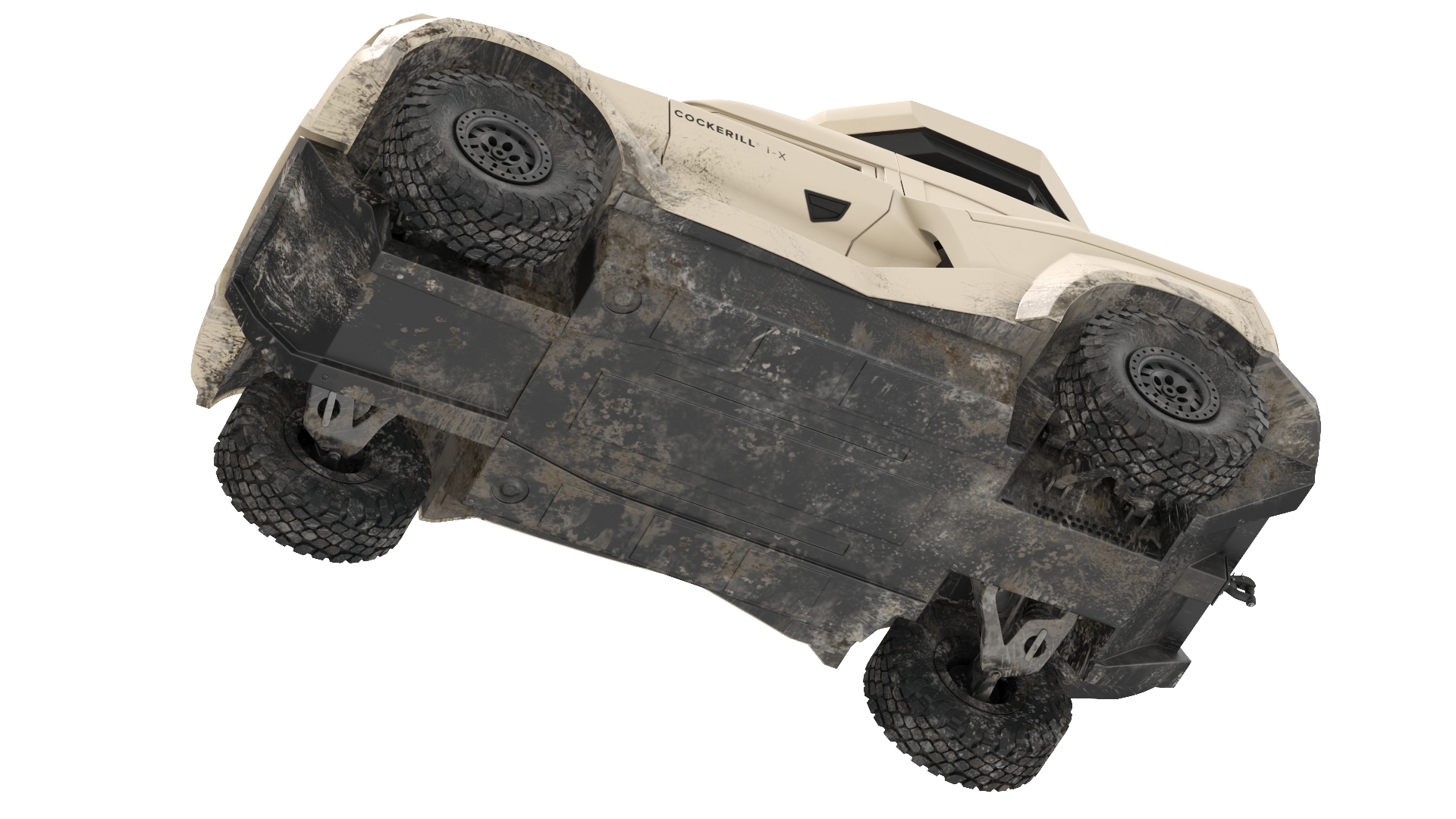 3D Dirty Car Cockerill I-X with Turret Up model