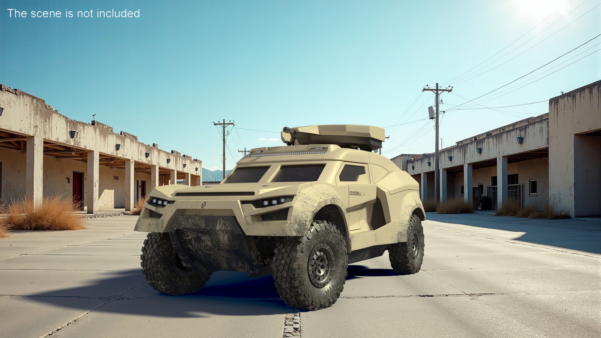 3D Dirty Car Cockerill I-X with Turret Up model