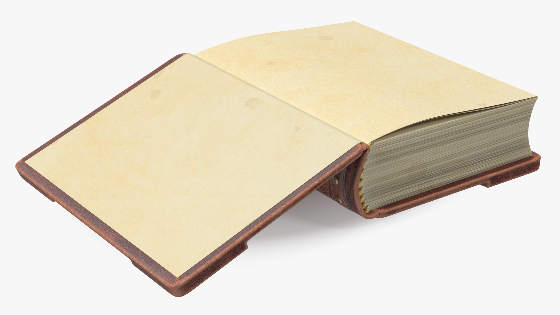 3D Vintage Ornate Book Brown Leather model