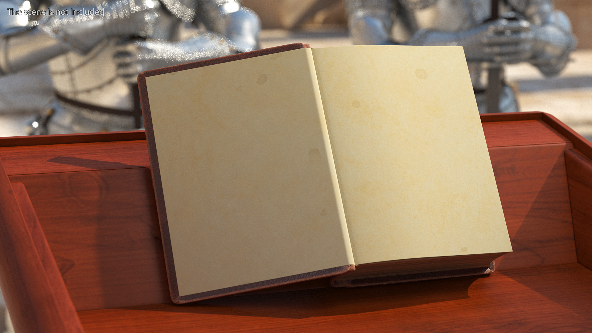 3D Vintage Ornate Book Brown Leather model
