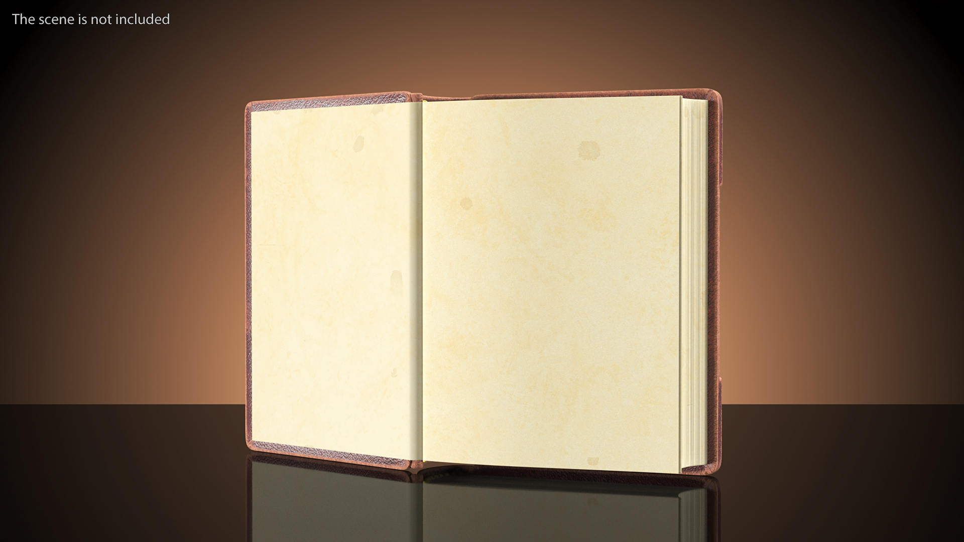 3D Vintage Ornate Book Brown Leather model