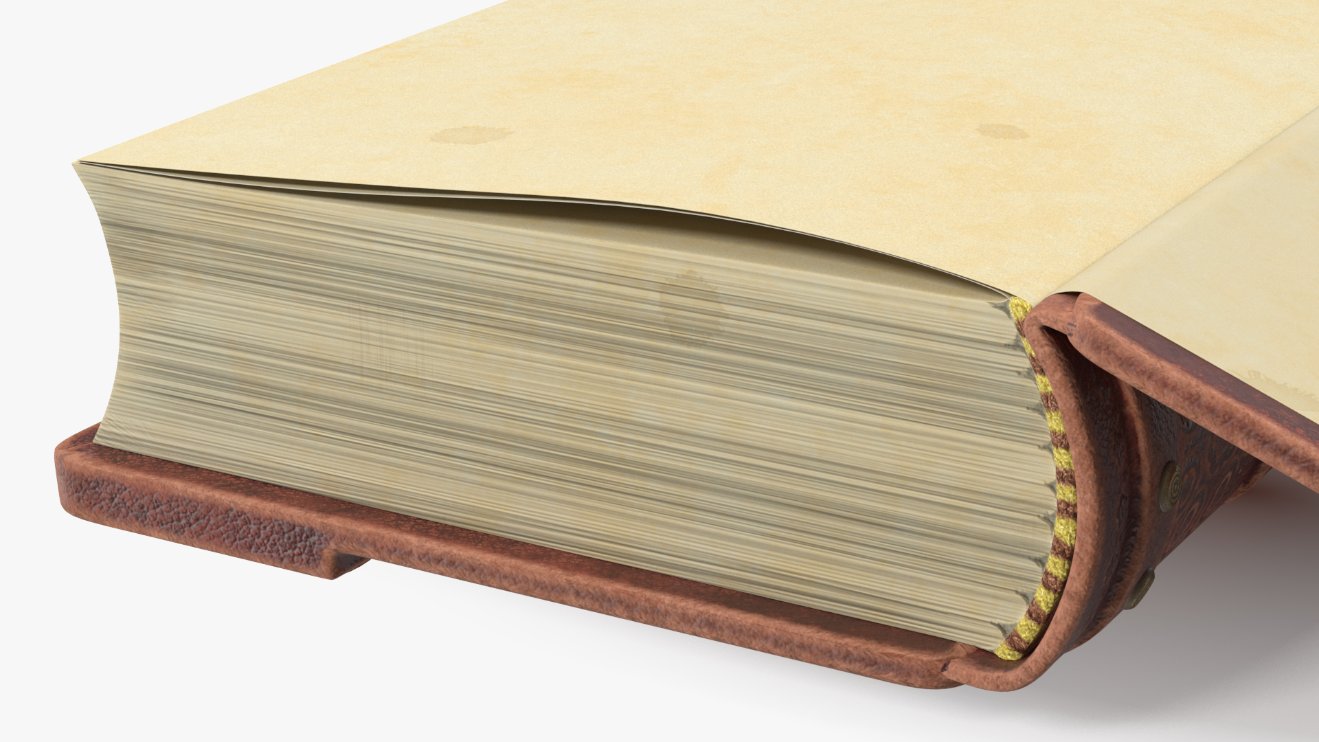 3D Vintage Ornate Book Brown Leather model