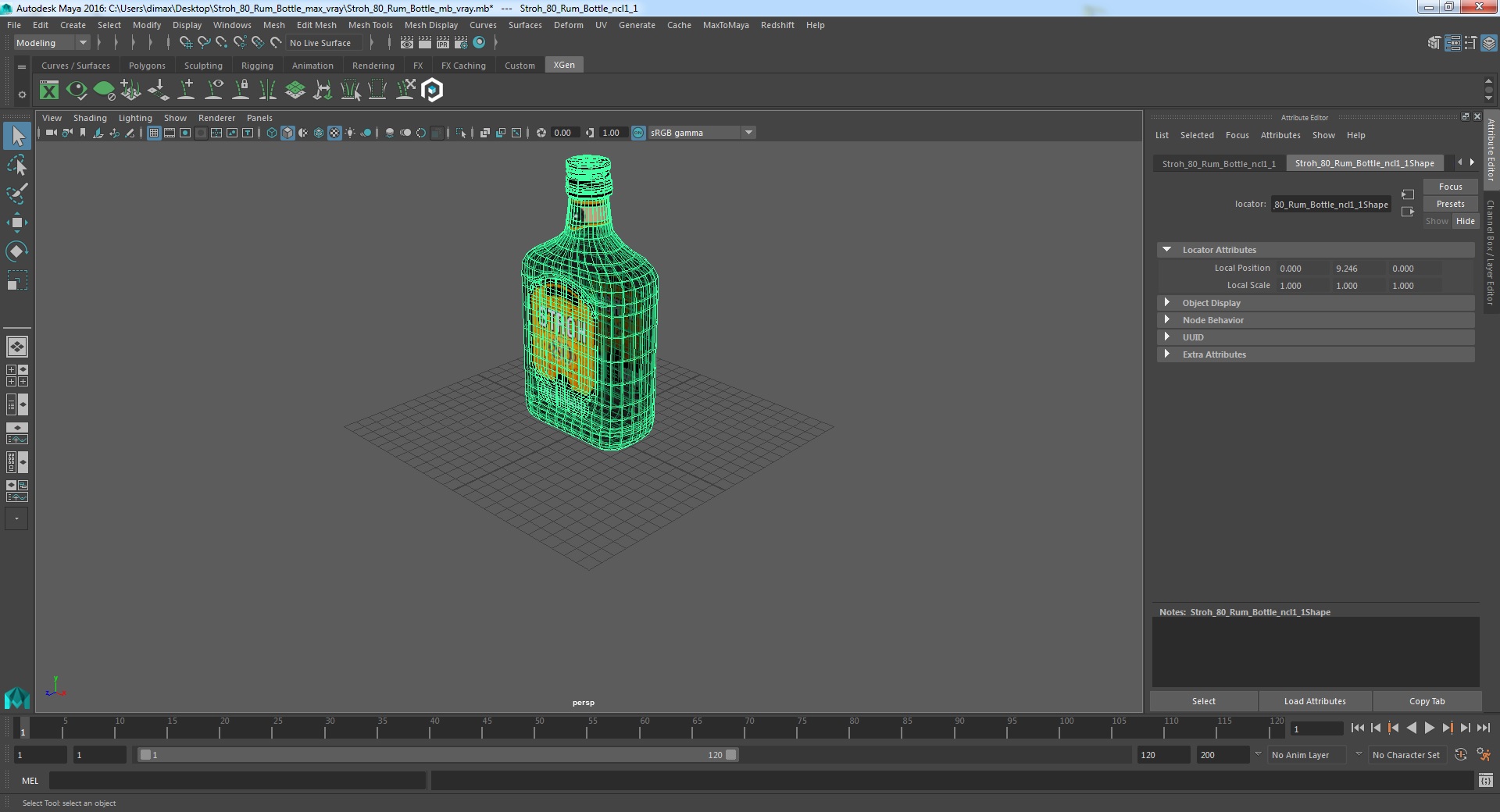 Stroh 80 Rum Bottle 3D model