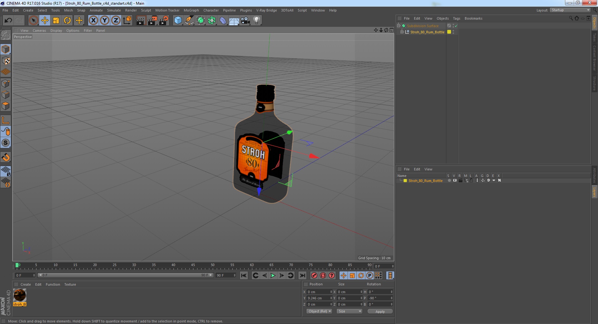 Stroh 80 Rum Bottle 3D model
