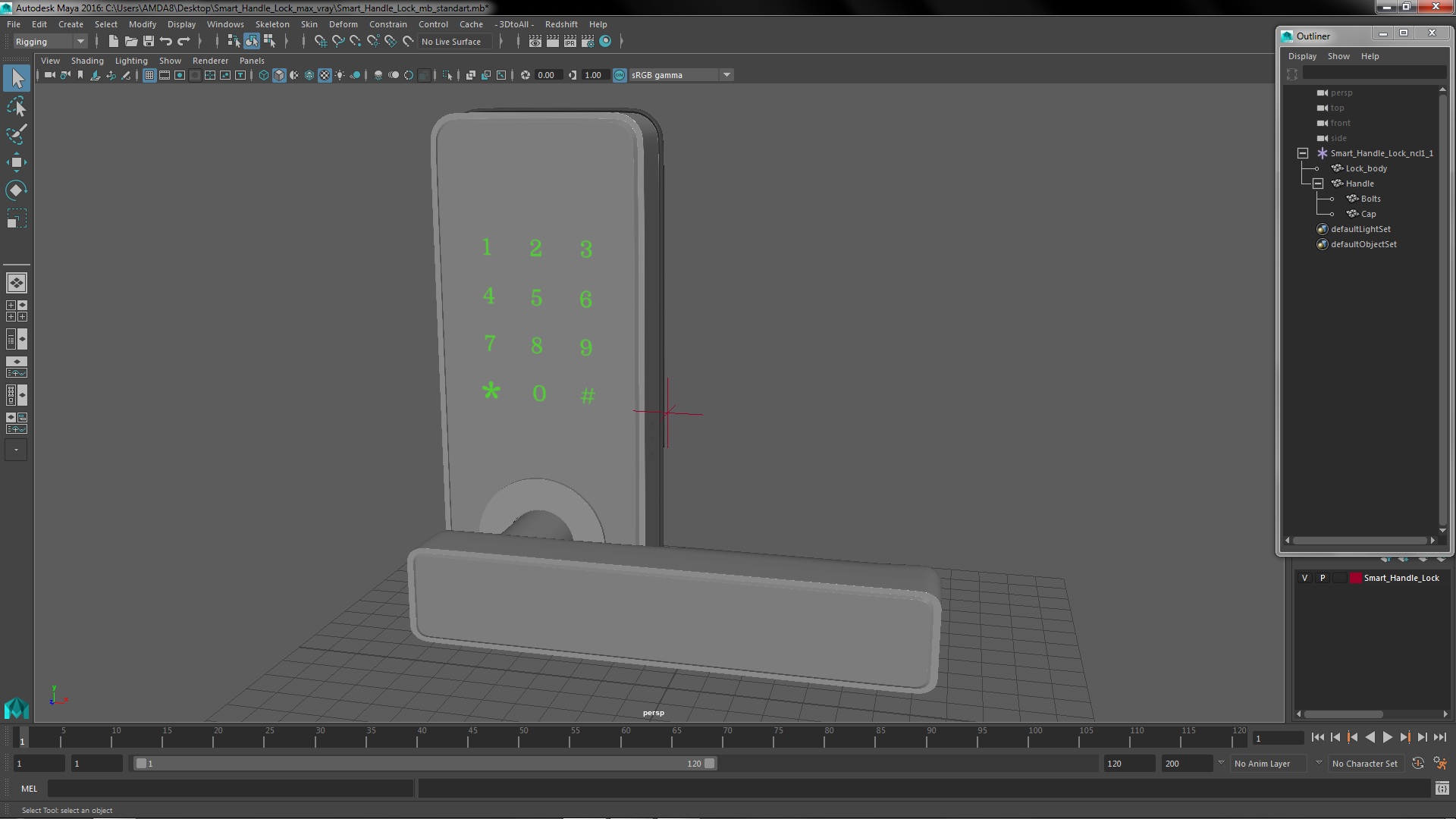 Smart Handle Lock 3D