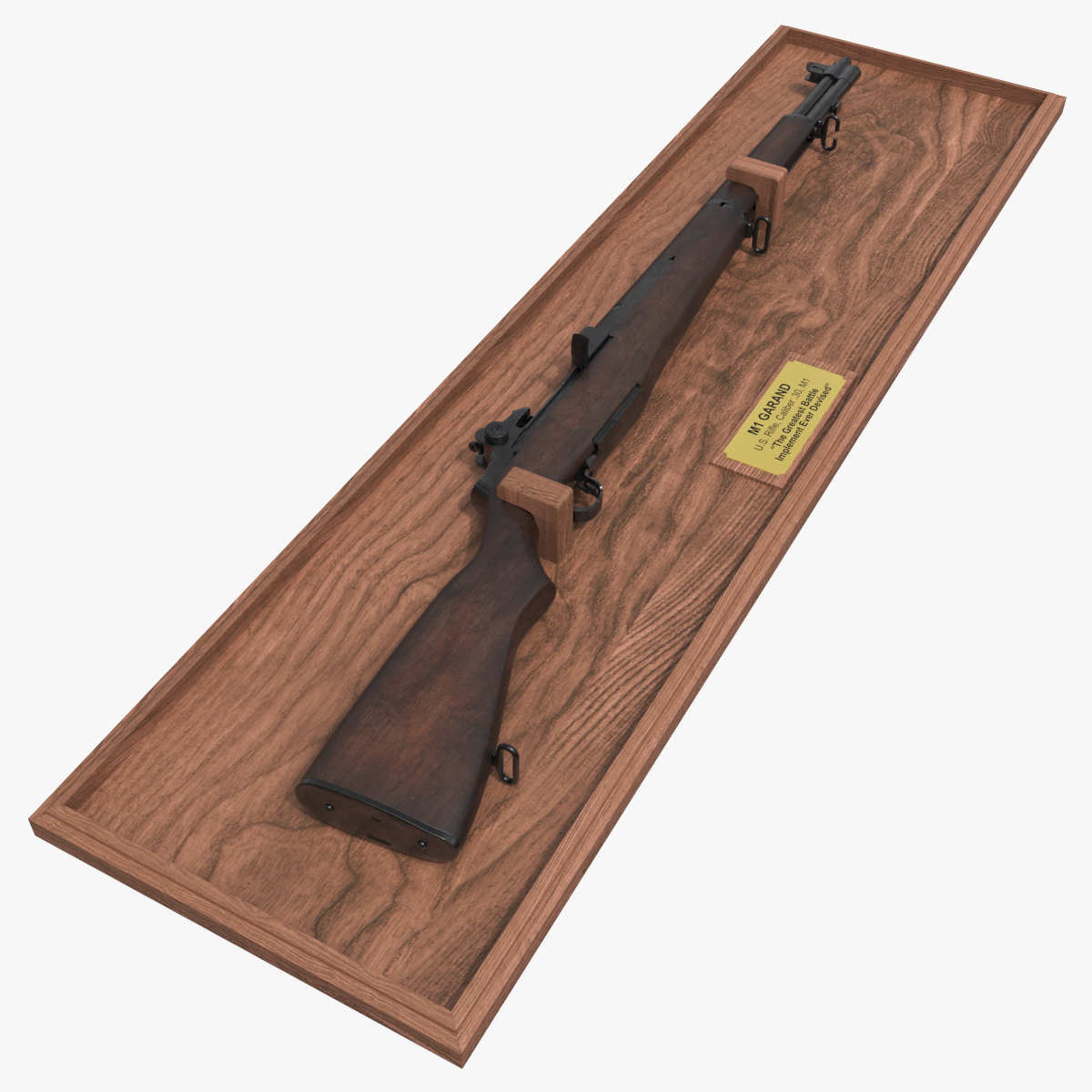 M1 Garand Rifle with Display Tray 3D model preview