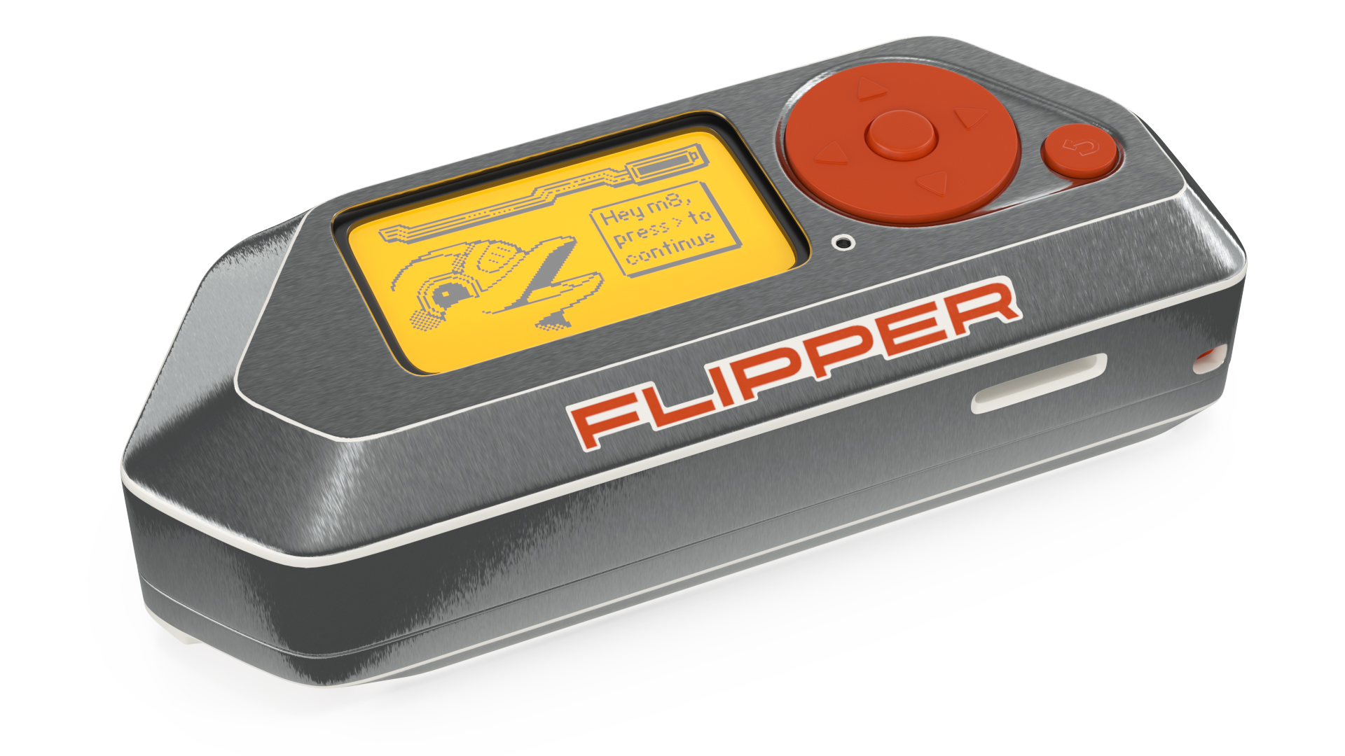Hacking Multitool Flipper Zero Metallic 3D model