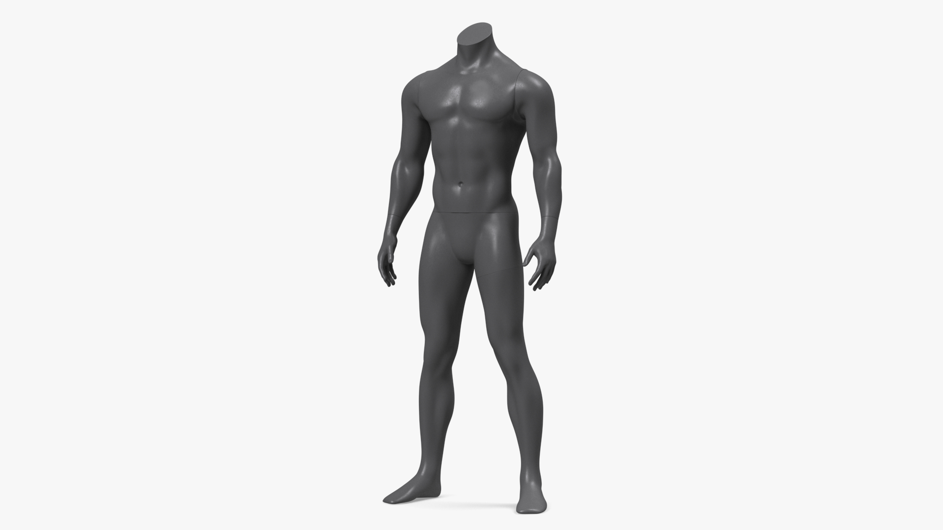 Sports Mannequin Male Black 3D