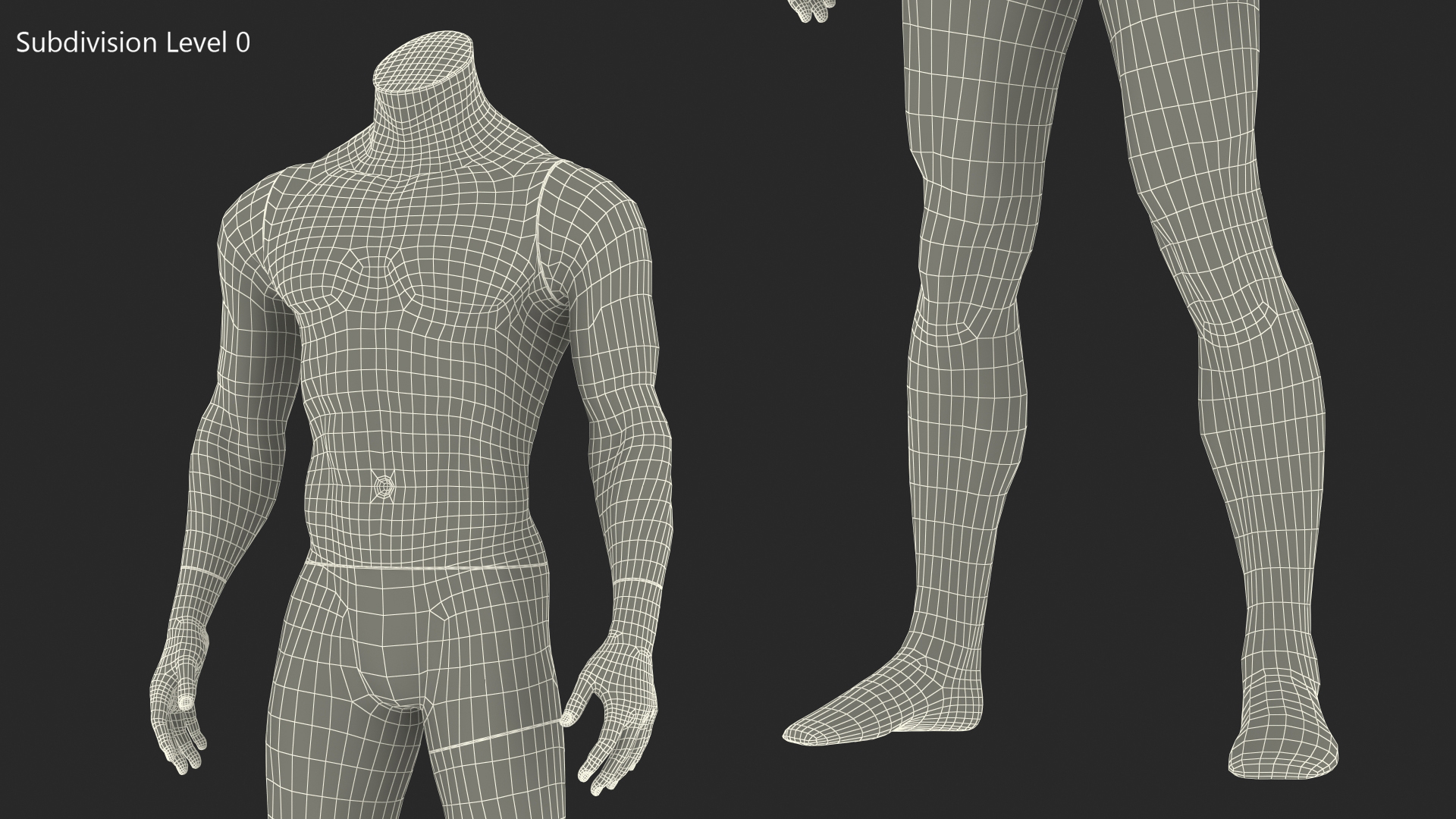 Sports Mannequin Male Black 3D