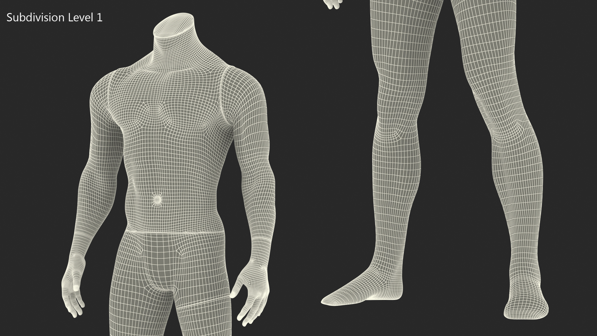 Sports Mannequin Male Black 3D