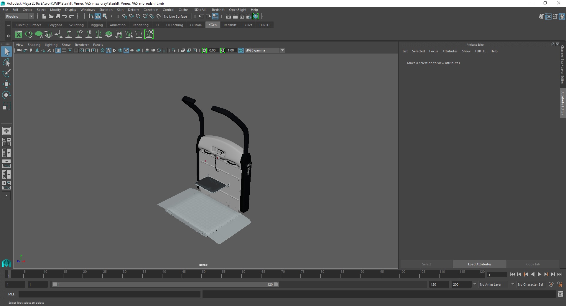 Stairlift Vimec V65 3D model