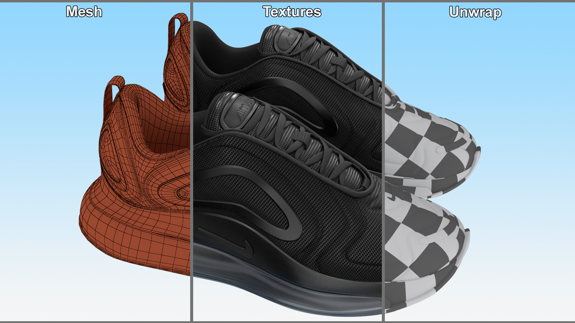 Nike Air 720 Anthracite Black 3D model