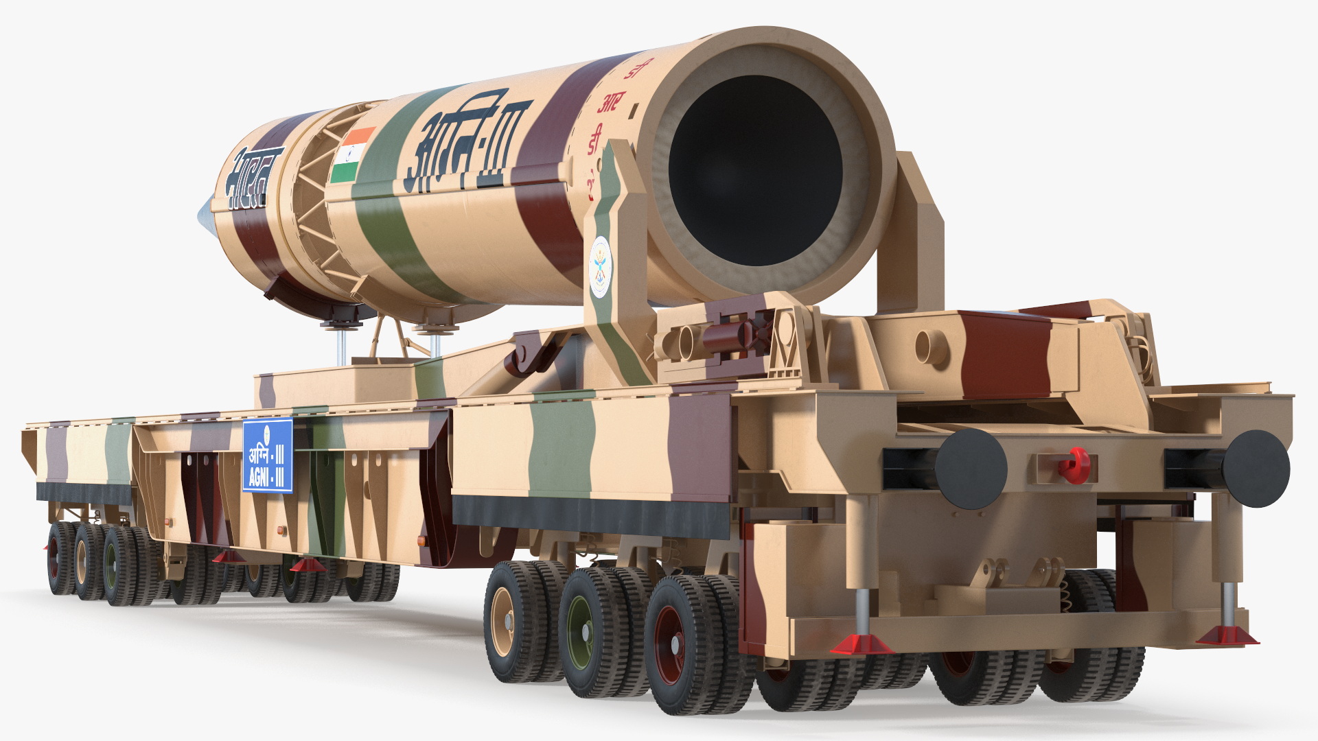 3D Indias Ballistic Missile Defence System Agni III model