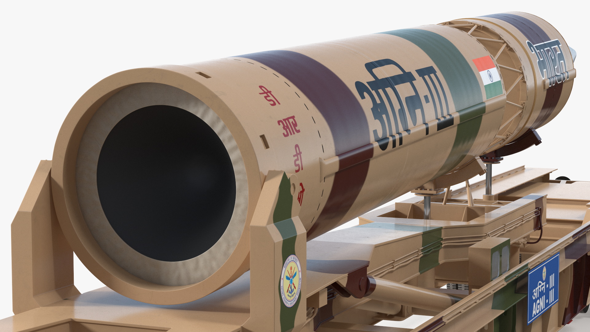 3D Indias Ballistic Missile Defence System Agni III model