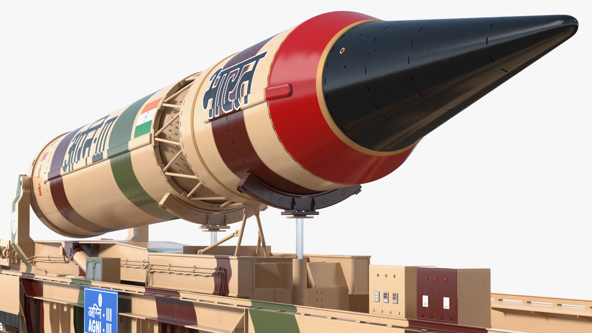 3D Indias Ballistic Missile Defence System Agni III model