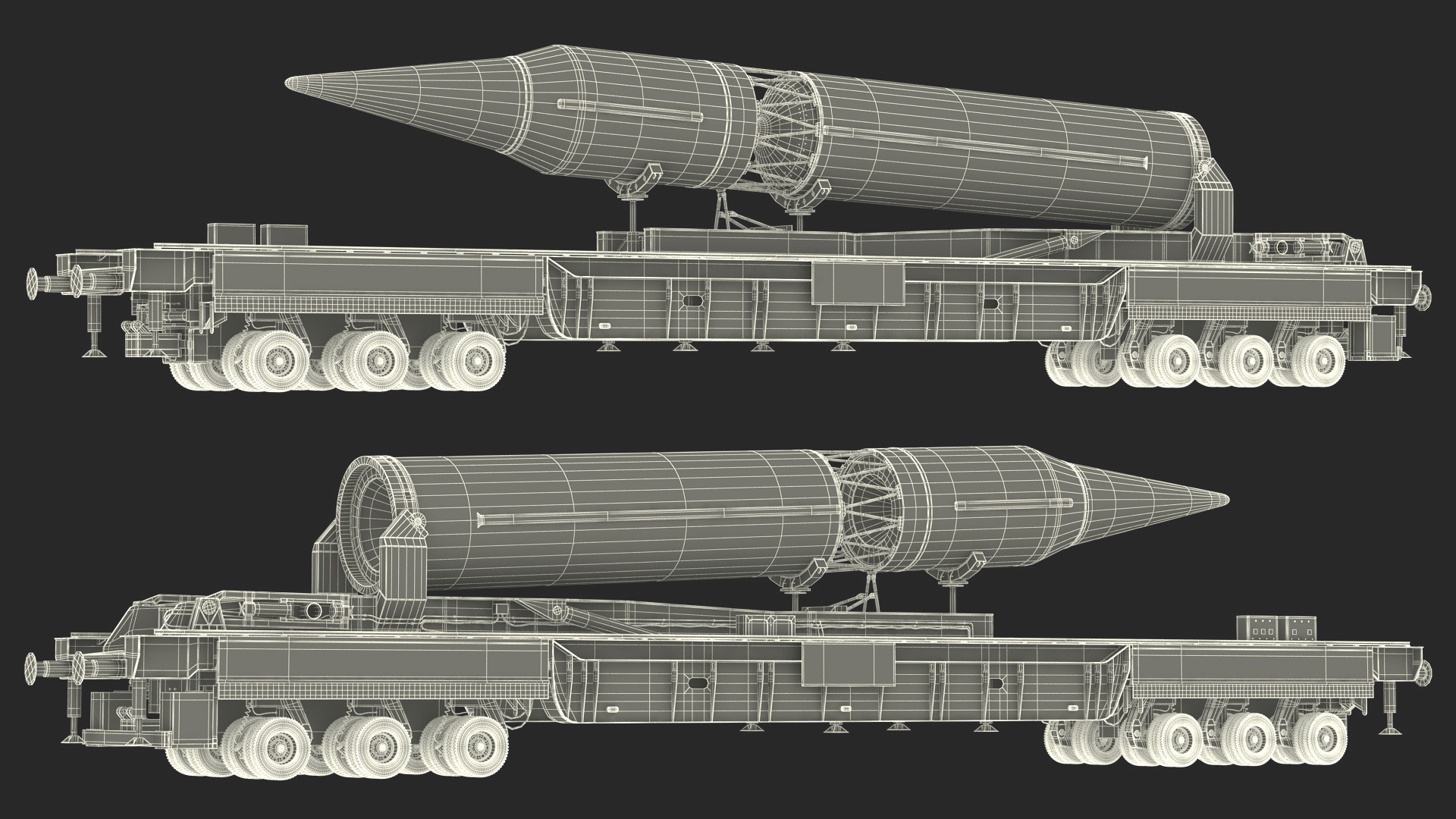 3D Indias Ballistic Missile Defence System Agni III model