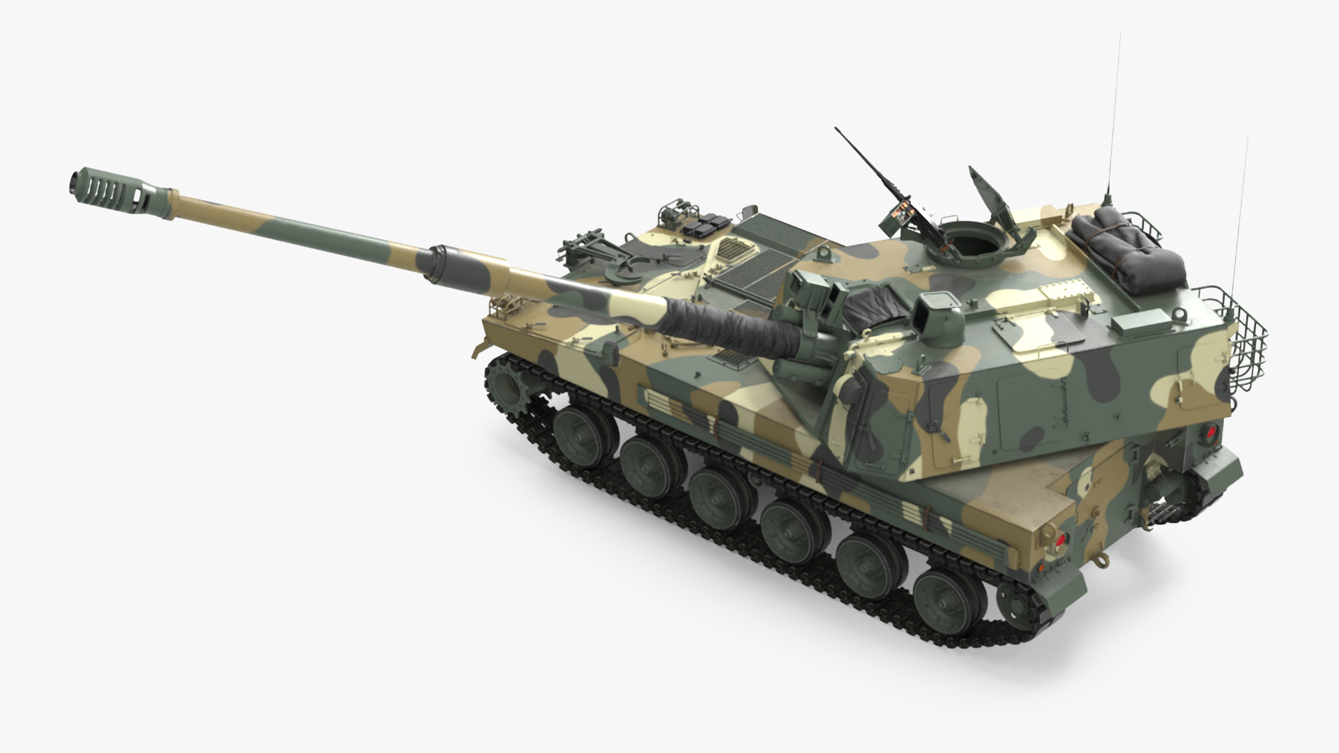 K9 Thunder South Korean Howitzer Rigged 3D model