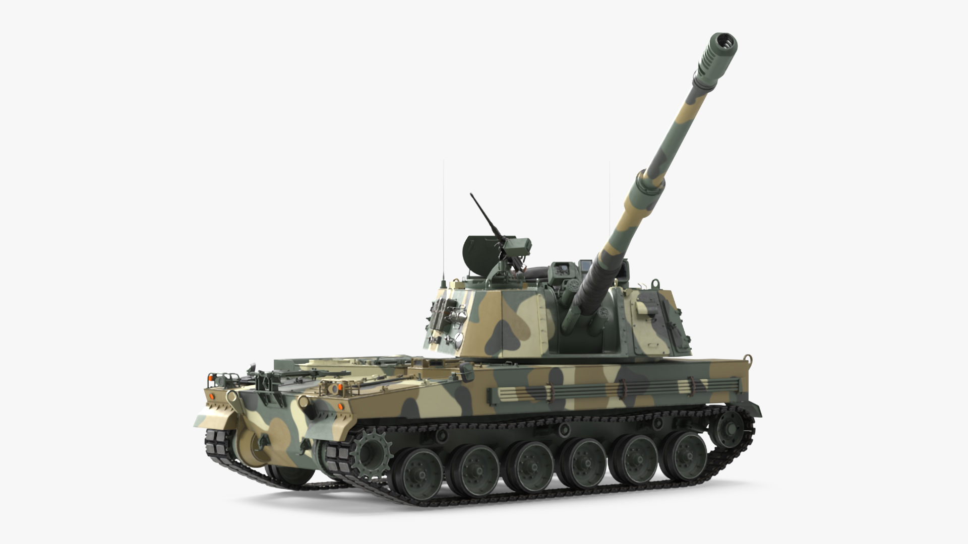 K9 Thunder South Korean Howitzer Rigged 3D model