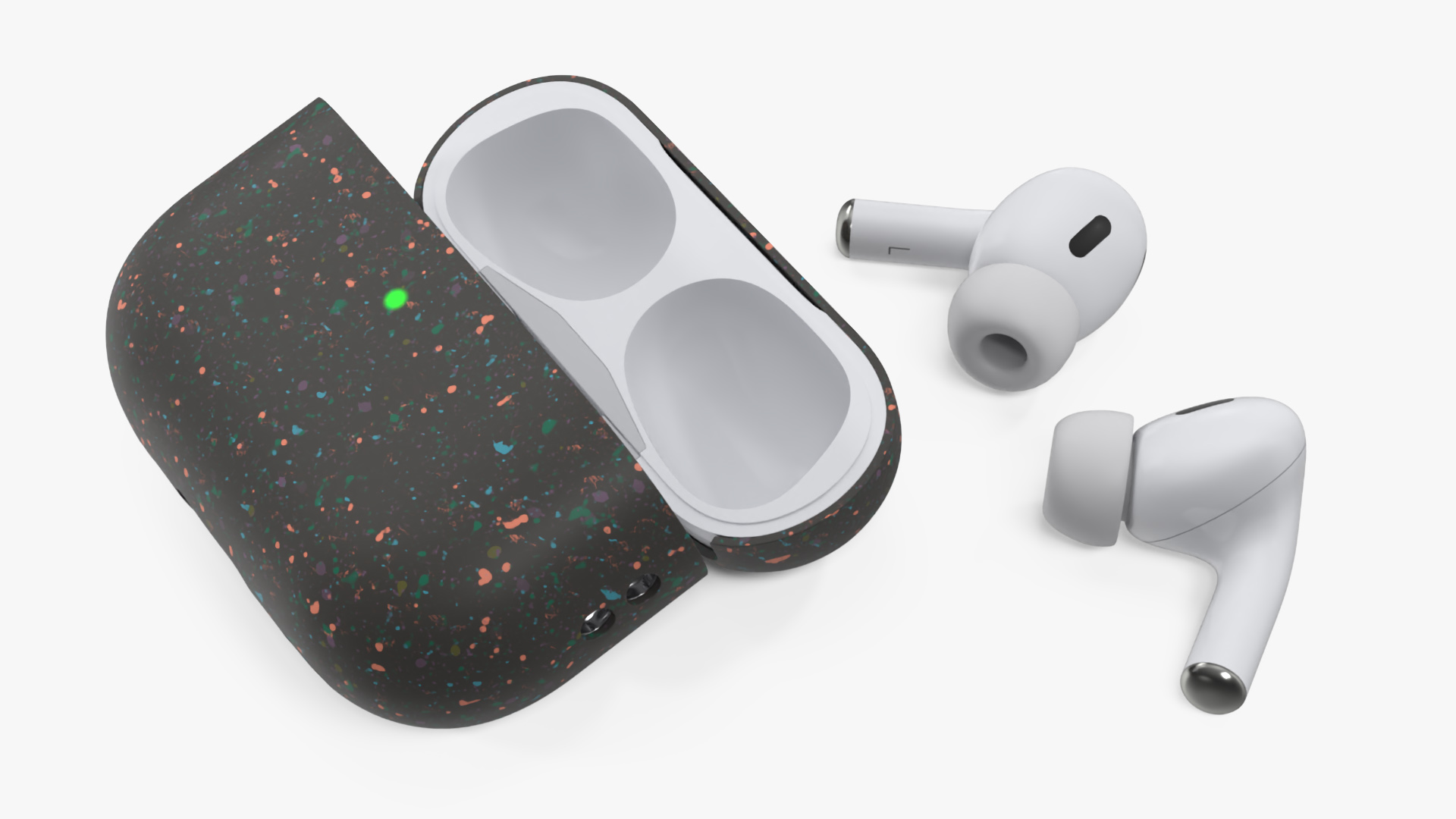 3D model Apple AirPods Pro 2 USB-C with Silicone Case Black