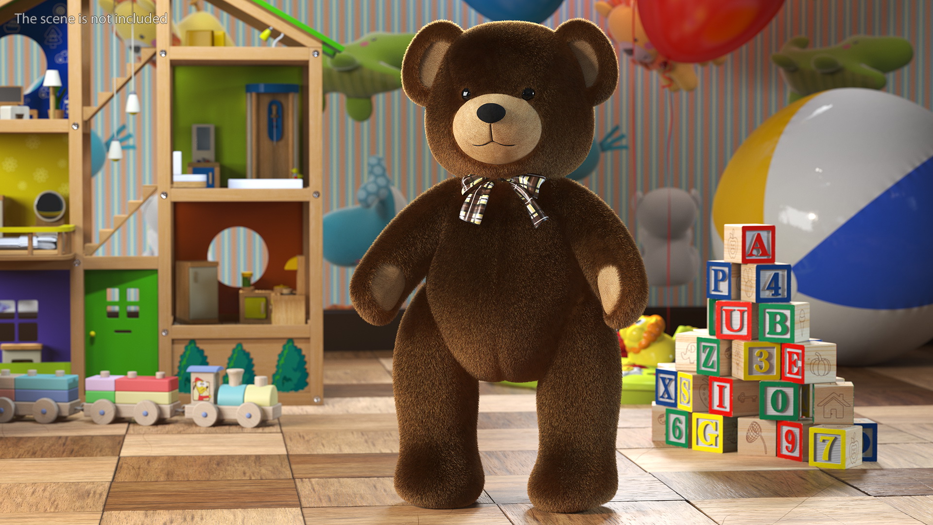 3D Teddy Bear Rigged Fur