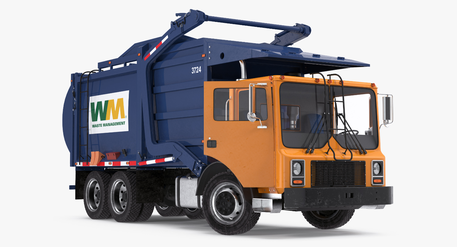 3D Mack Garbage Truck model