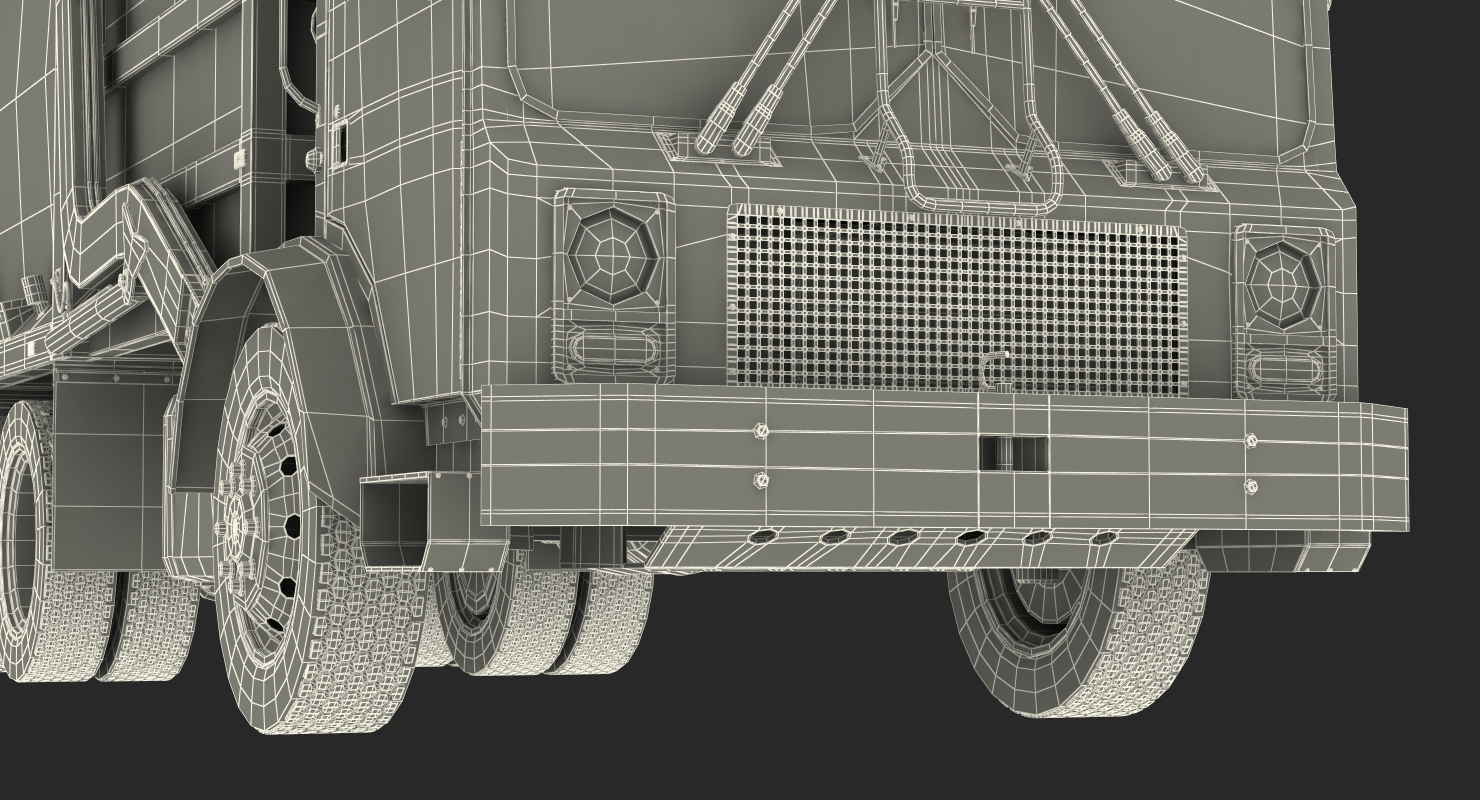 3D Mack Garbage Truck model