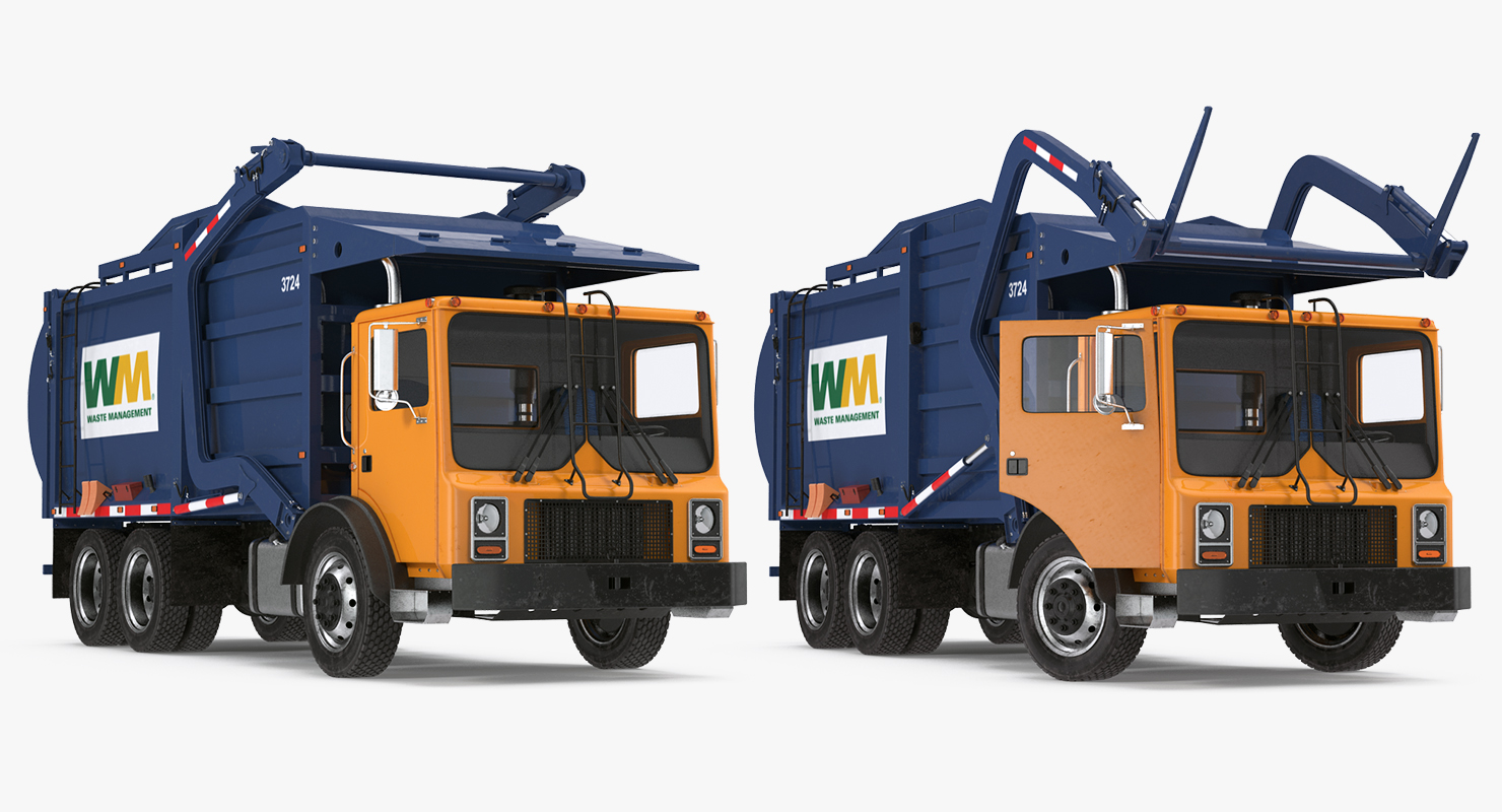 3D Mack Garbage Truck model