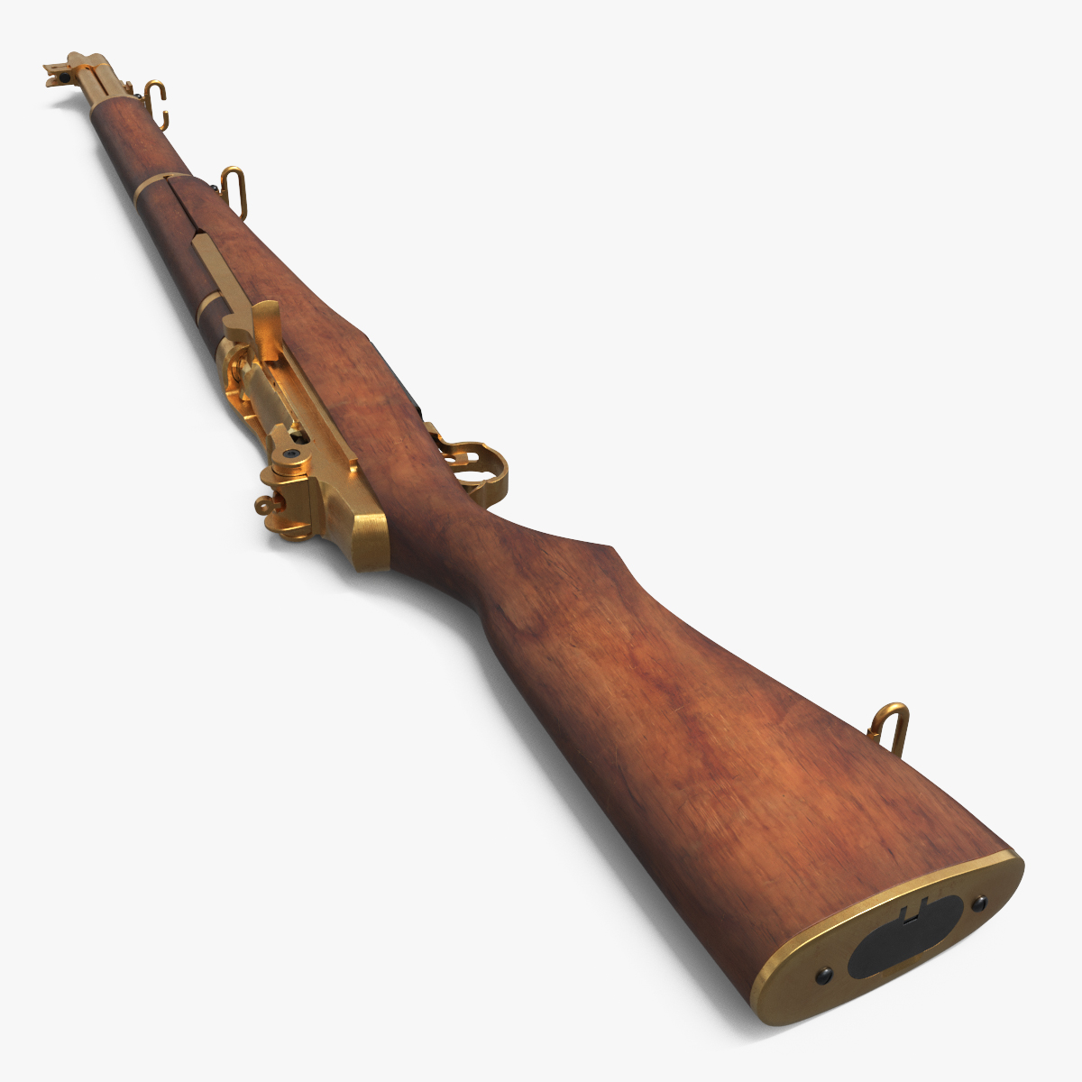 M1 Garand US Military Collector Rifle Gold 3D model preview