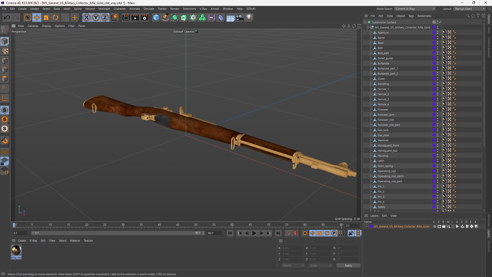 M1 Garand US Military Collector Rifle Gold - view 12