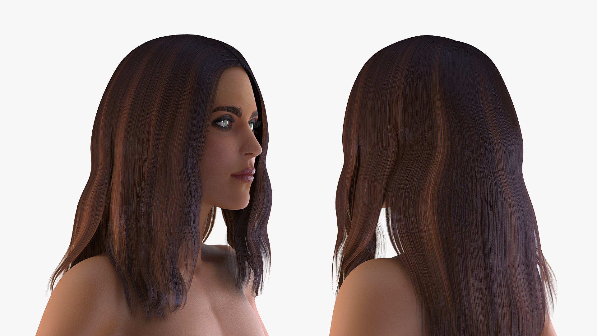 Nude Woman T-Pose 3D