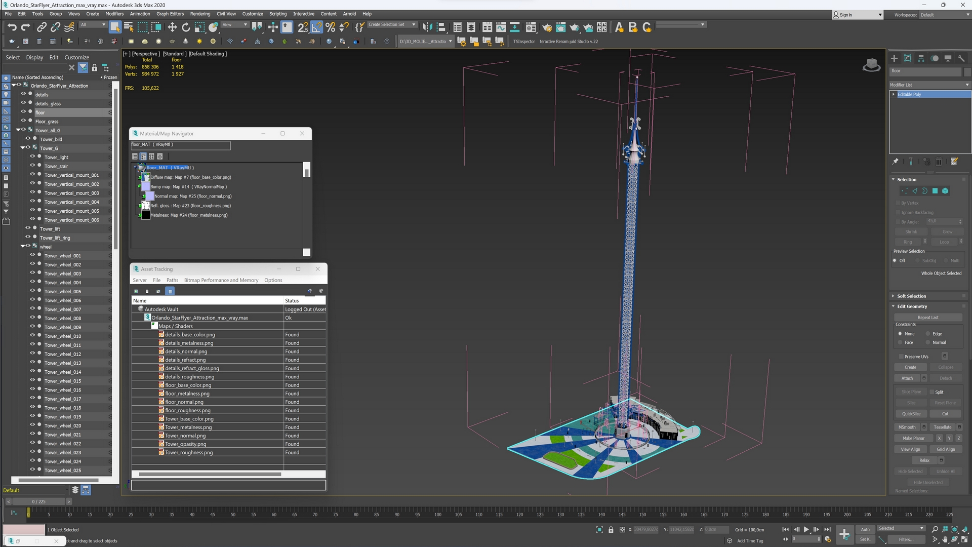 3D Orlando StarFlyer Attraction model