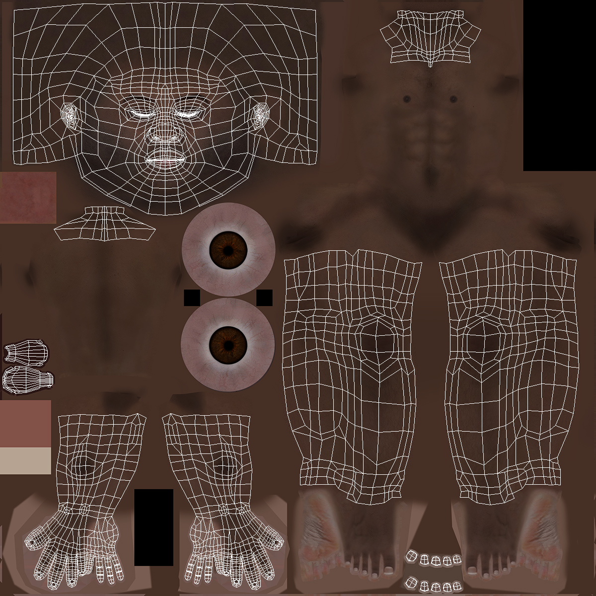African American Fitness Instructor Rigged 3D