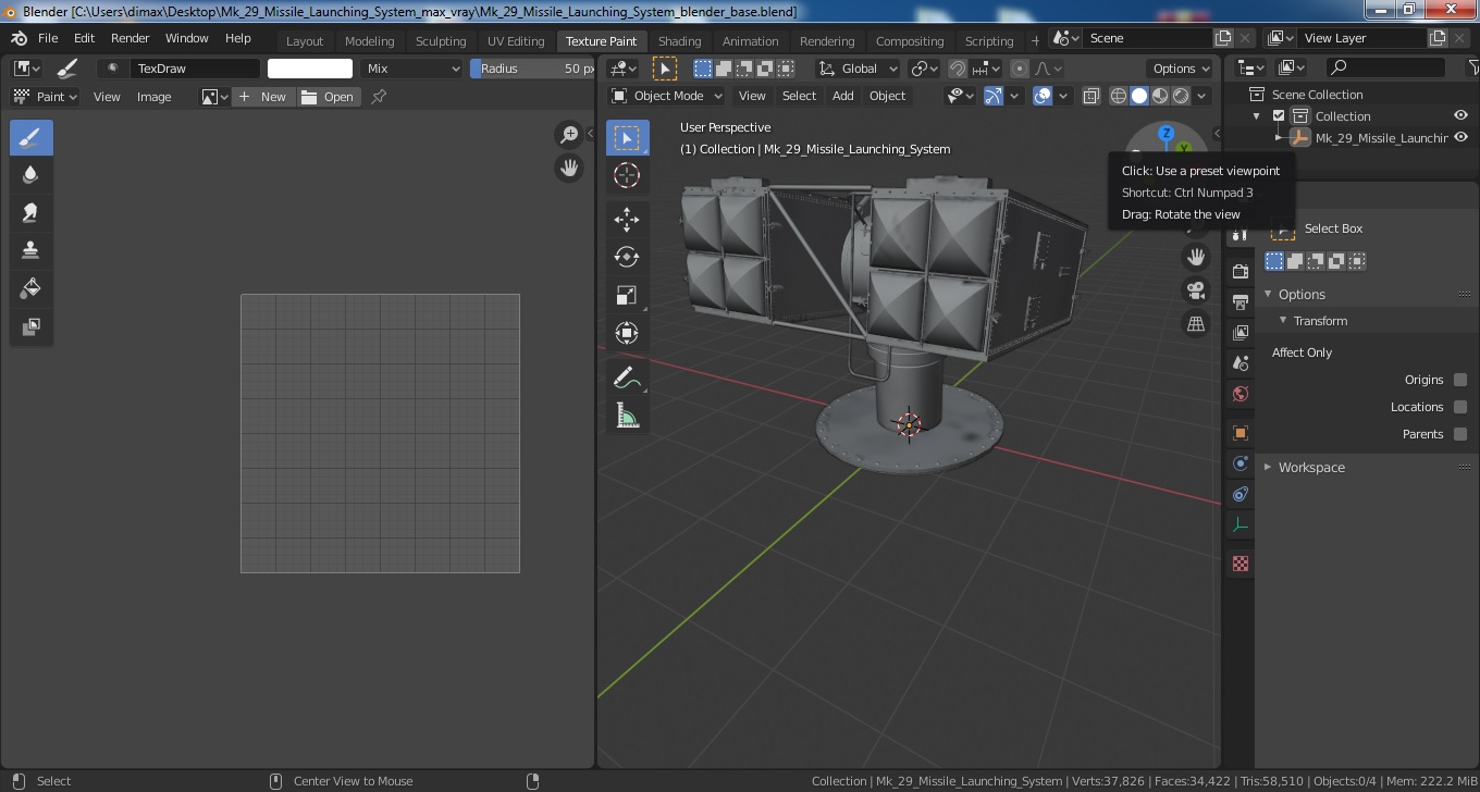 3D model Mk 29 Missile Launching System