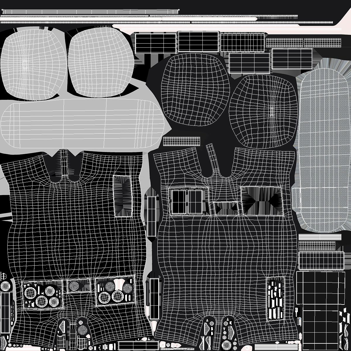 3D Food Vending Trailer Black Rigged model