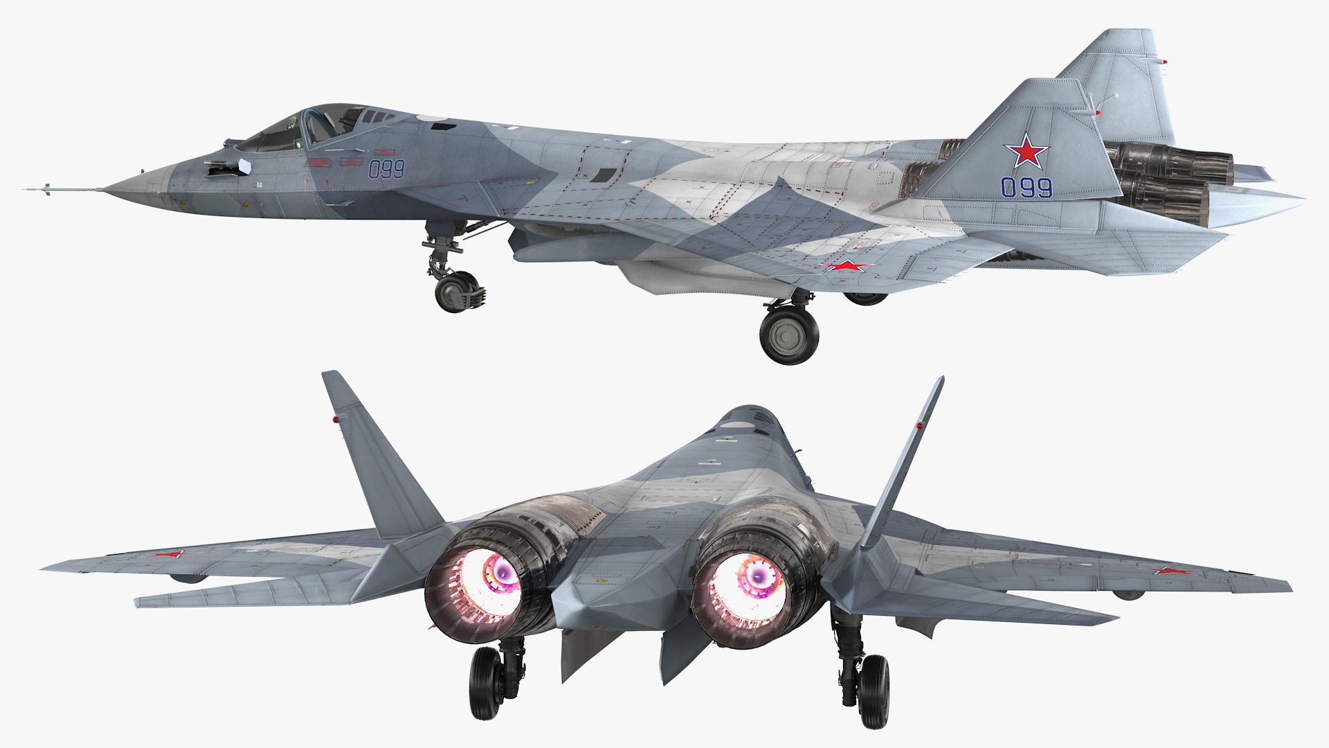 3D Stealth Multirole Fighter SU 57