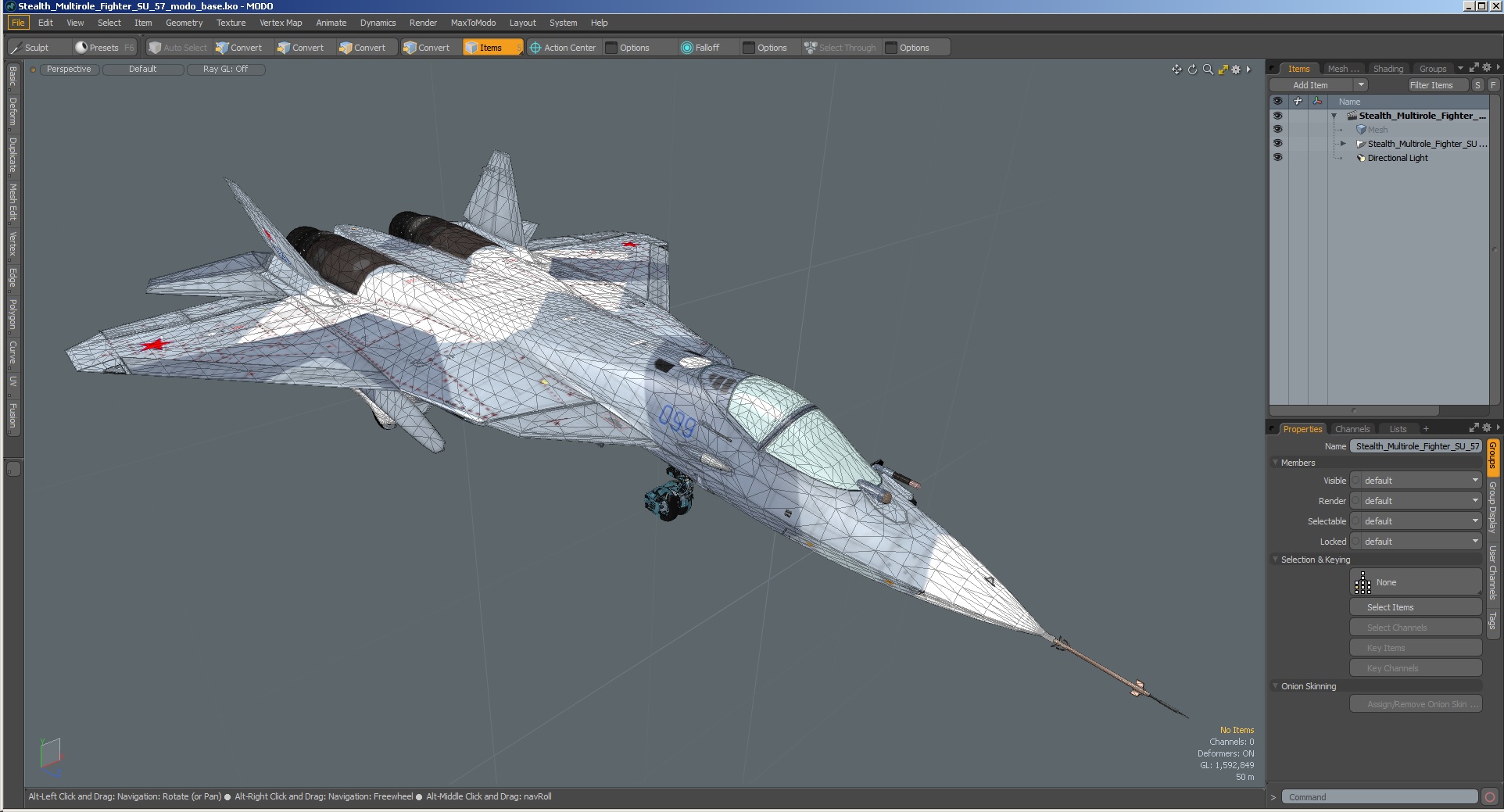 3D Stealth Multirole Fighter SU 57