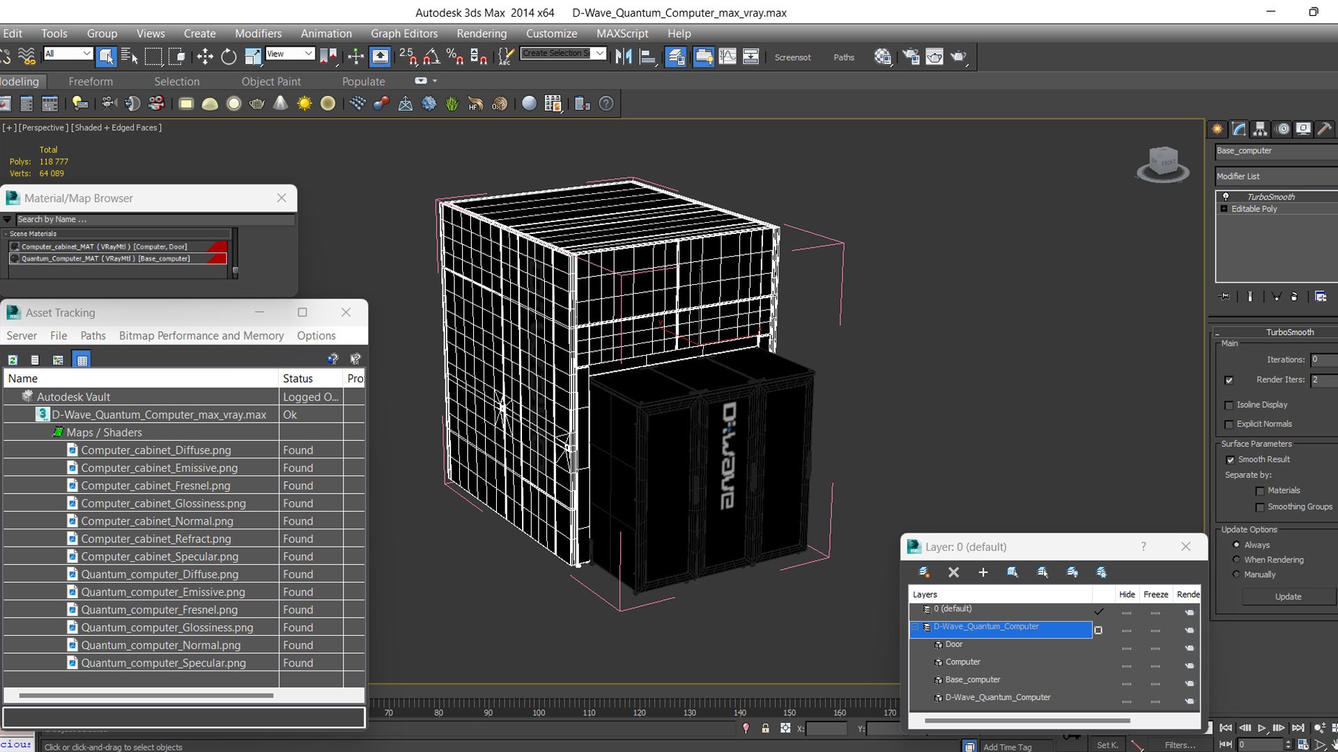 3D D-Wave Quantum Computer model