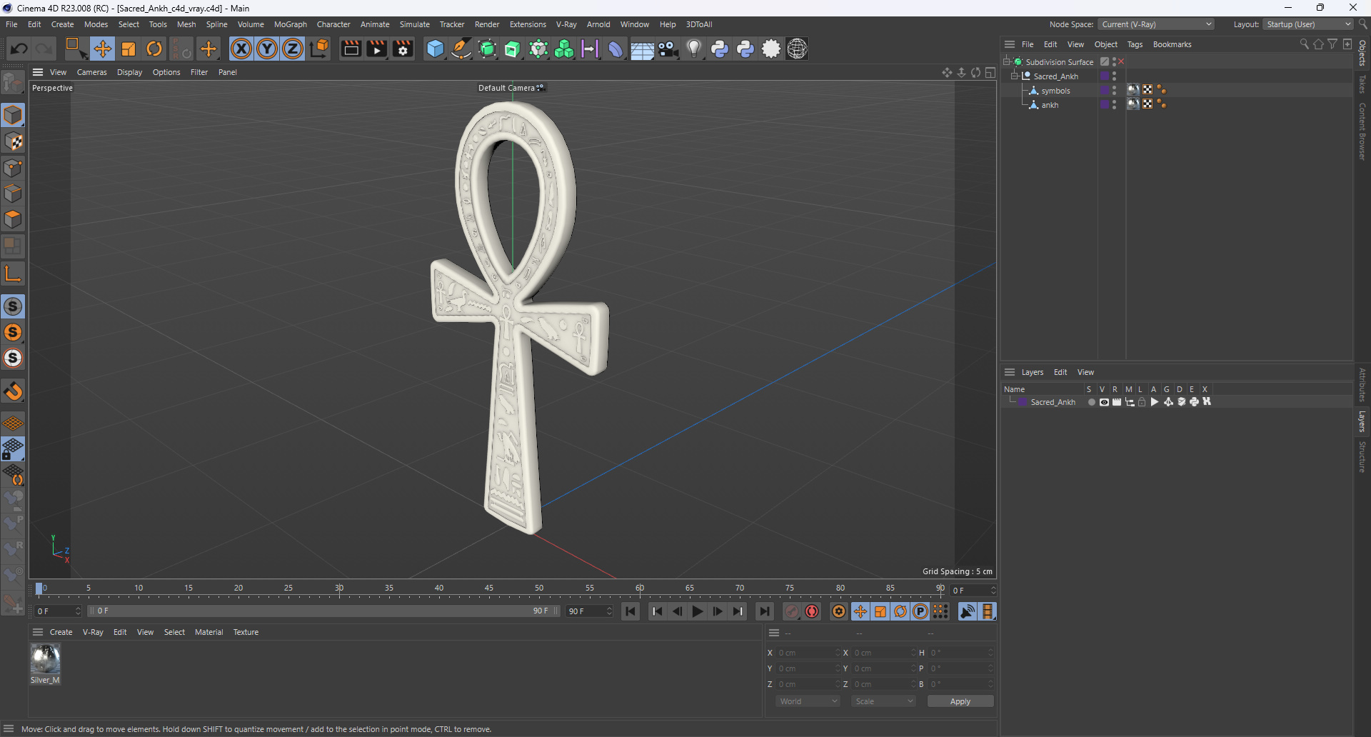 3D Sacred Ankh