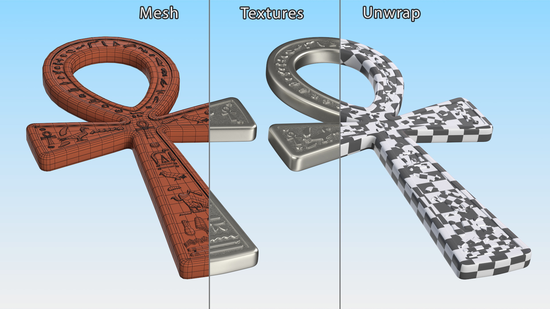 3D Sacred Ankh