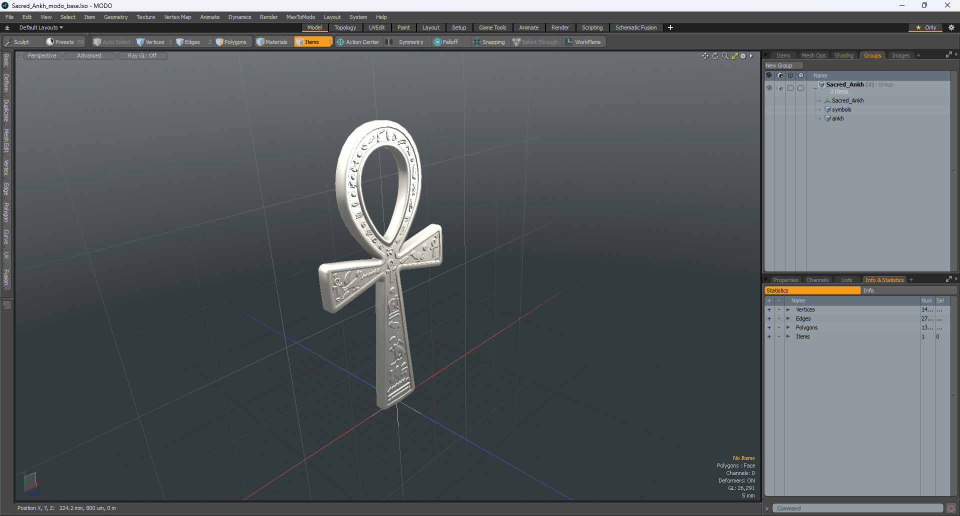 3D Sacred Ankh