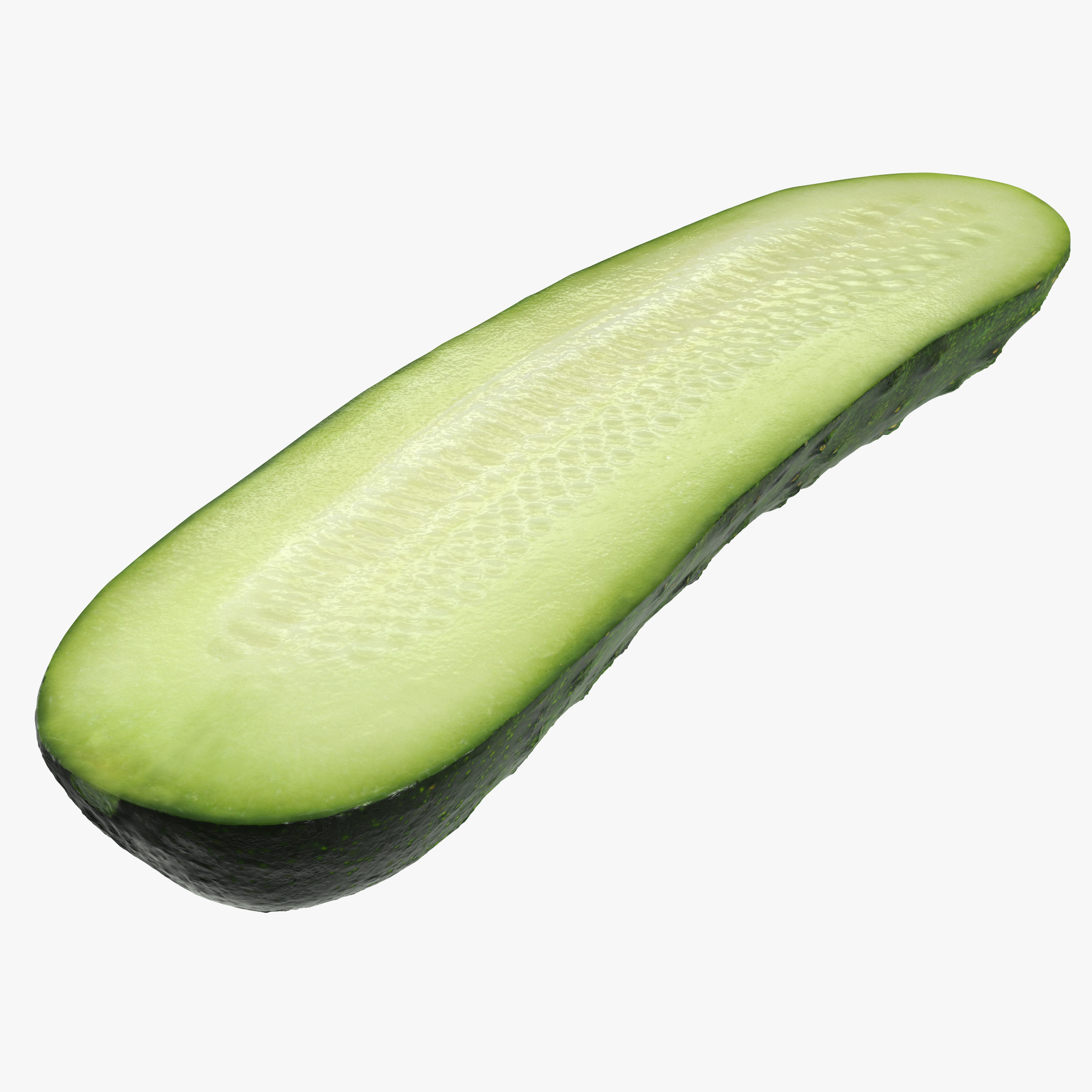Cucumber Half 3D Model, view 3