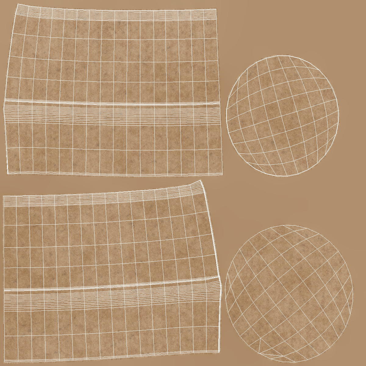 3D Cardboard Ice Cream Cup model