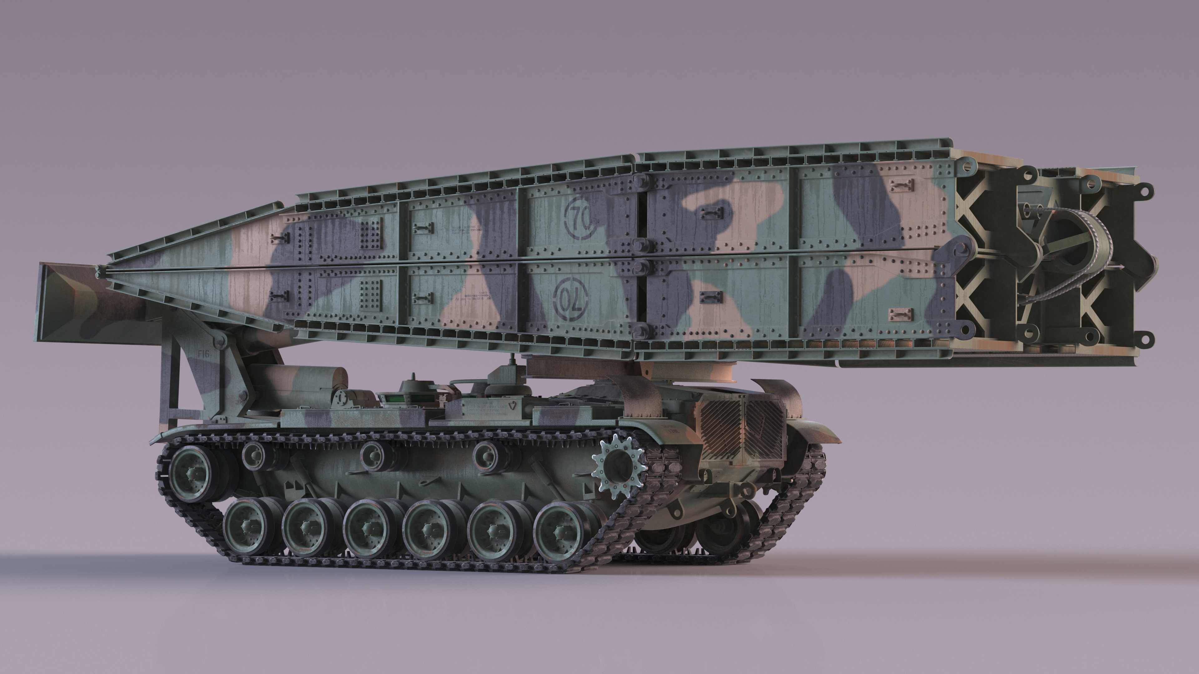 3D model Armored Bridge M60A1 AVLB Camo