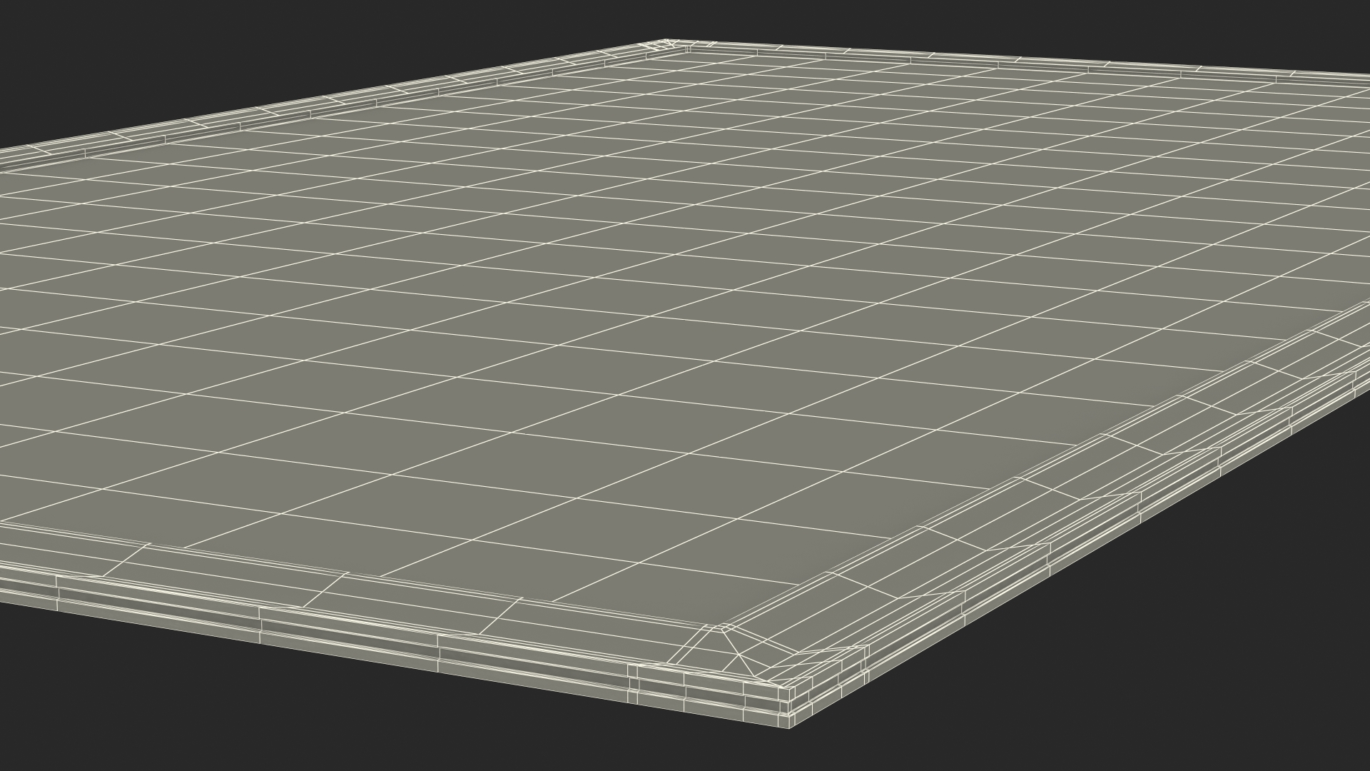 3D model Grey Rectangular Door Mats Fur