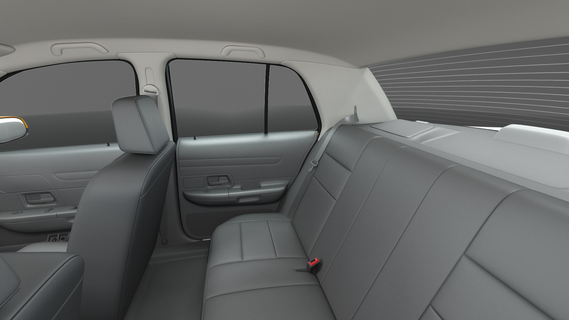3D Ford Crown Victoria Yellow Taxi Rigged model