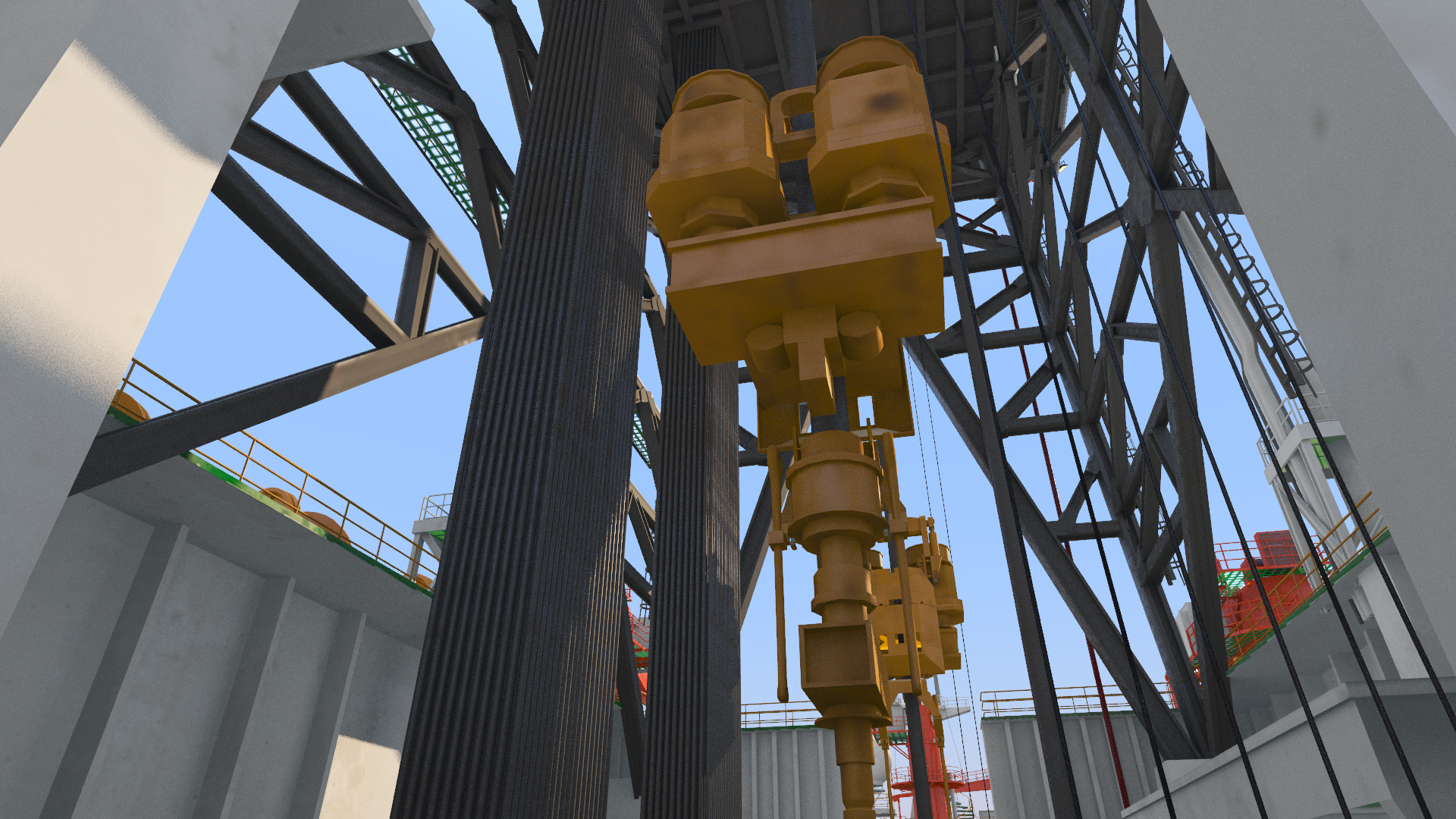 3D WEST VELA Drilling Ship model
