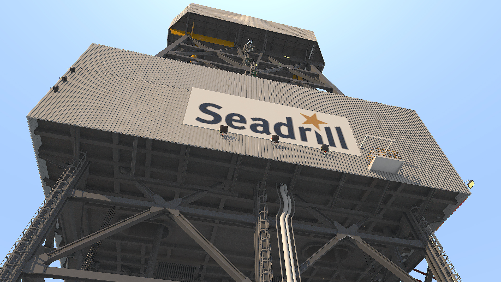 3D WEST VELA Drilling Ship model