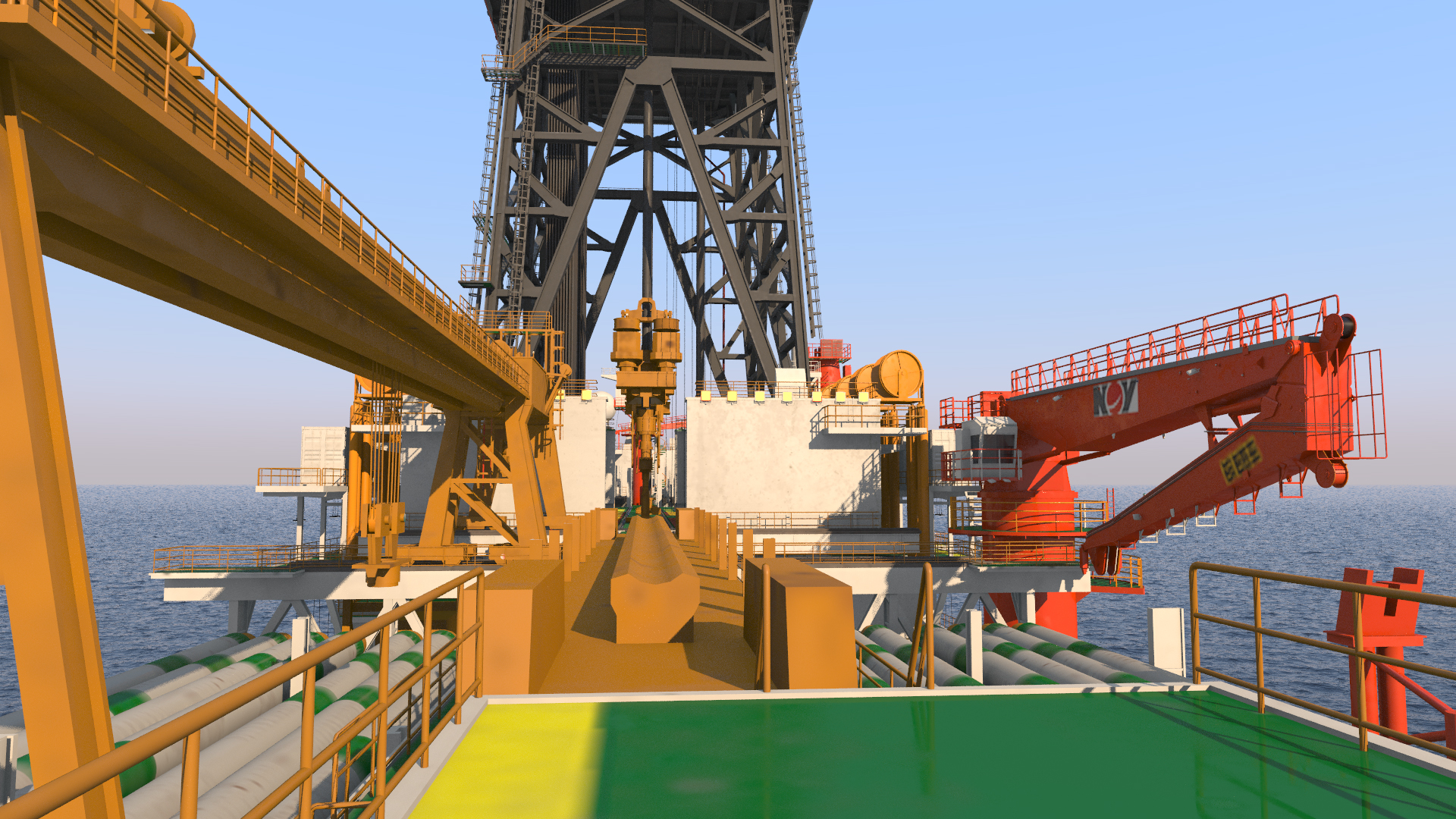 3D WEST VELA Drilling Ship model