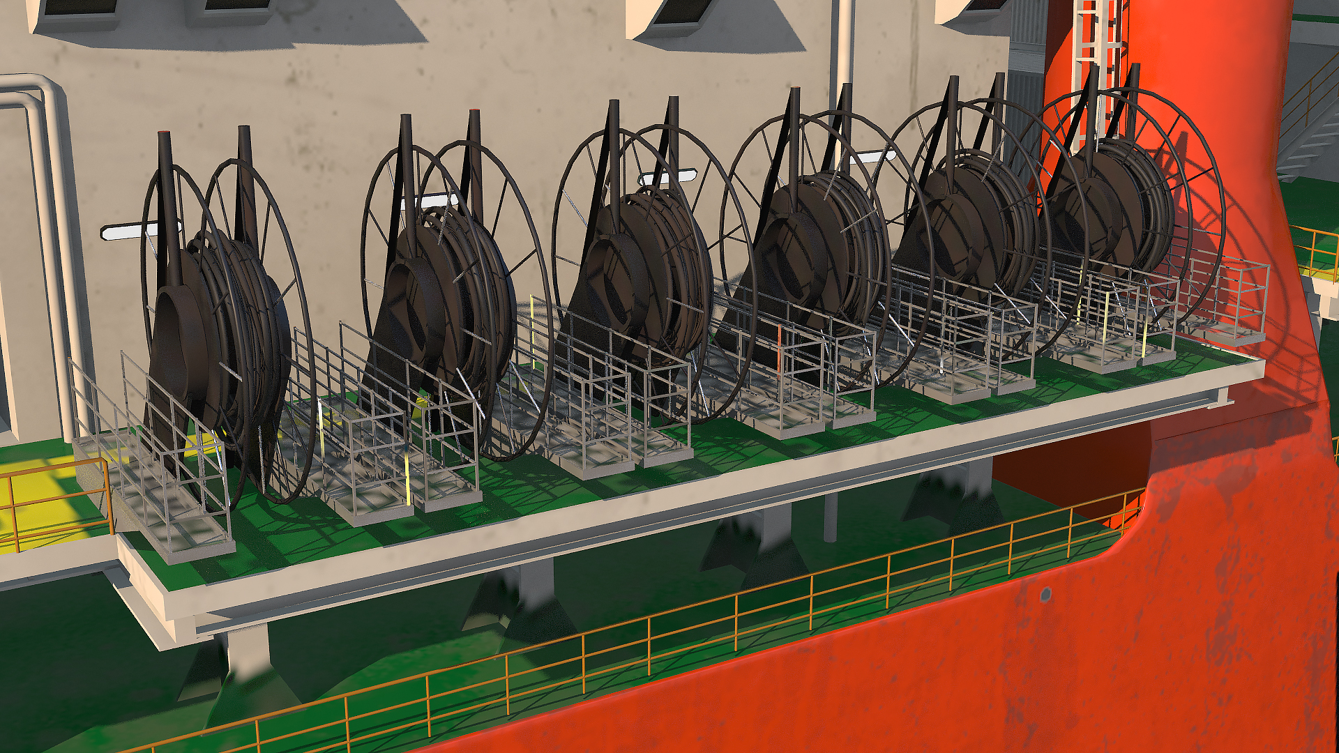 3D WEST VELA Drilling Ship model