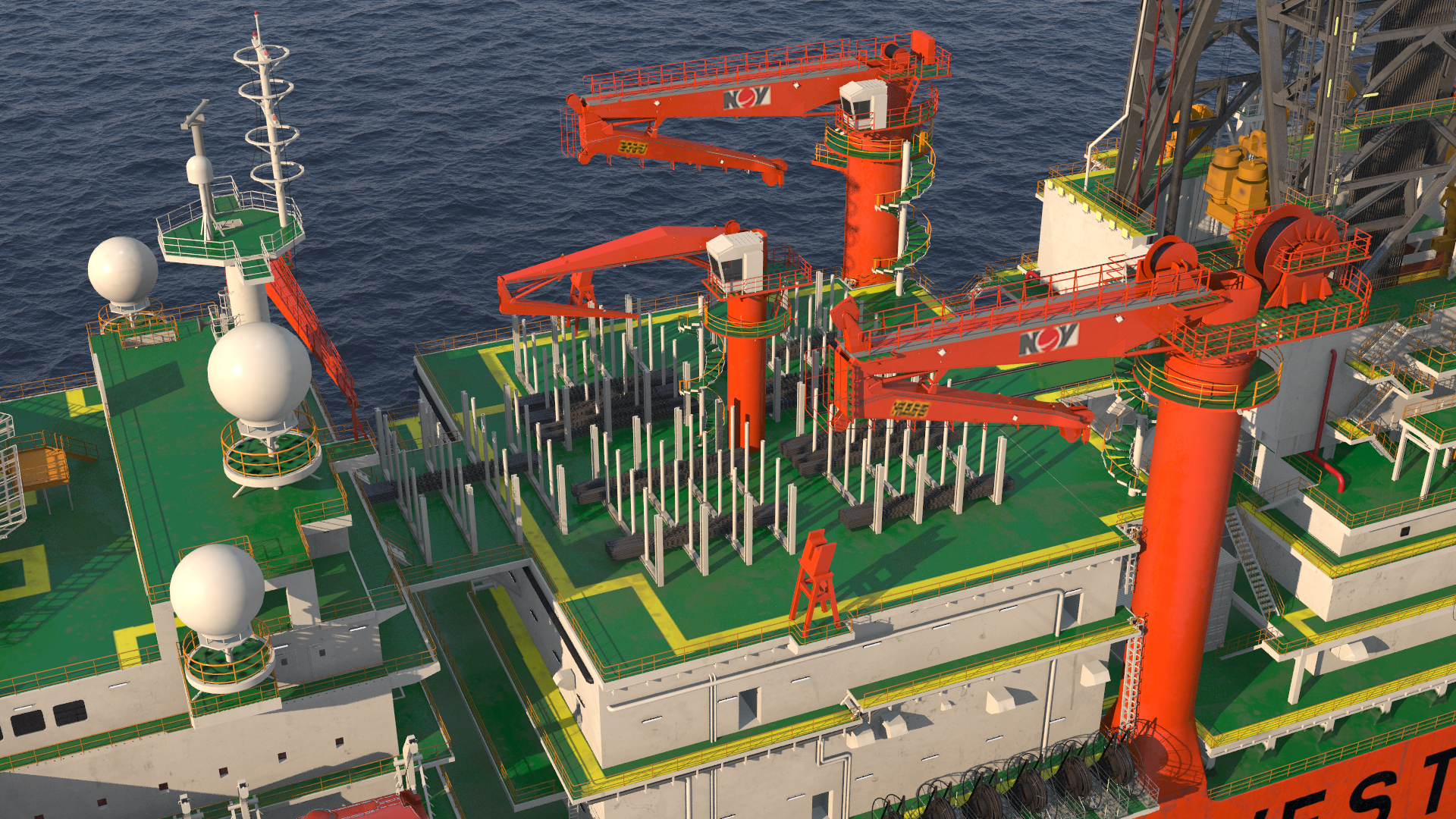 3D WEST VELA Drilling Ship model